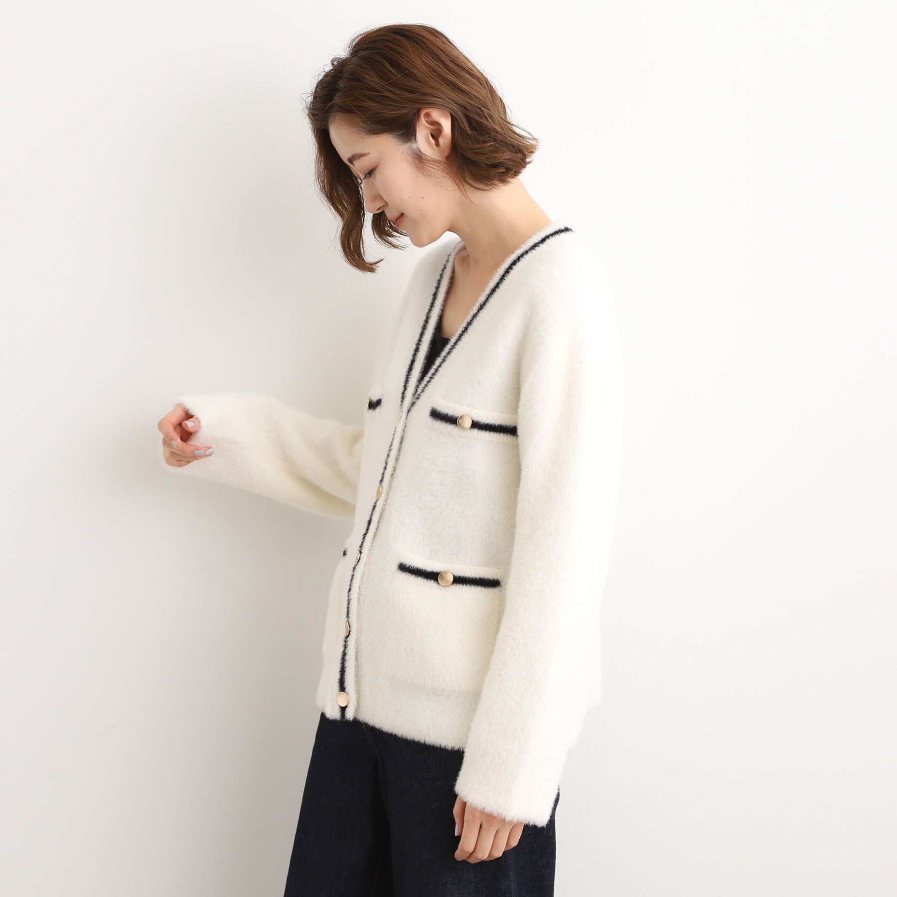 grove「軽やかフェザーで魅せる、クラシカルな主役カーディガン」|カーディガン|