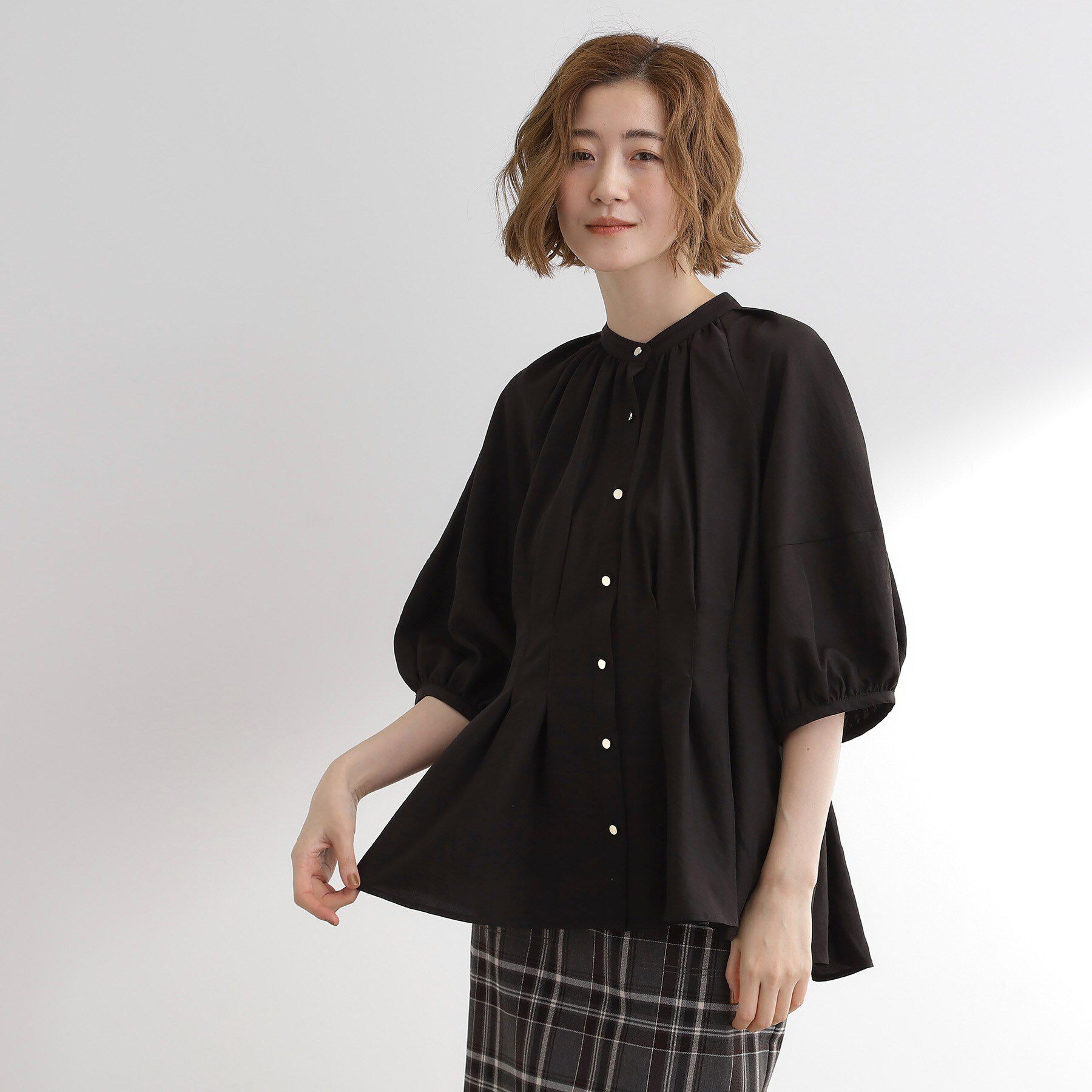 grove「ウエストタックチュニックブラウス」|シャツ・ブラウス|