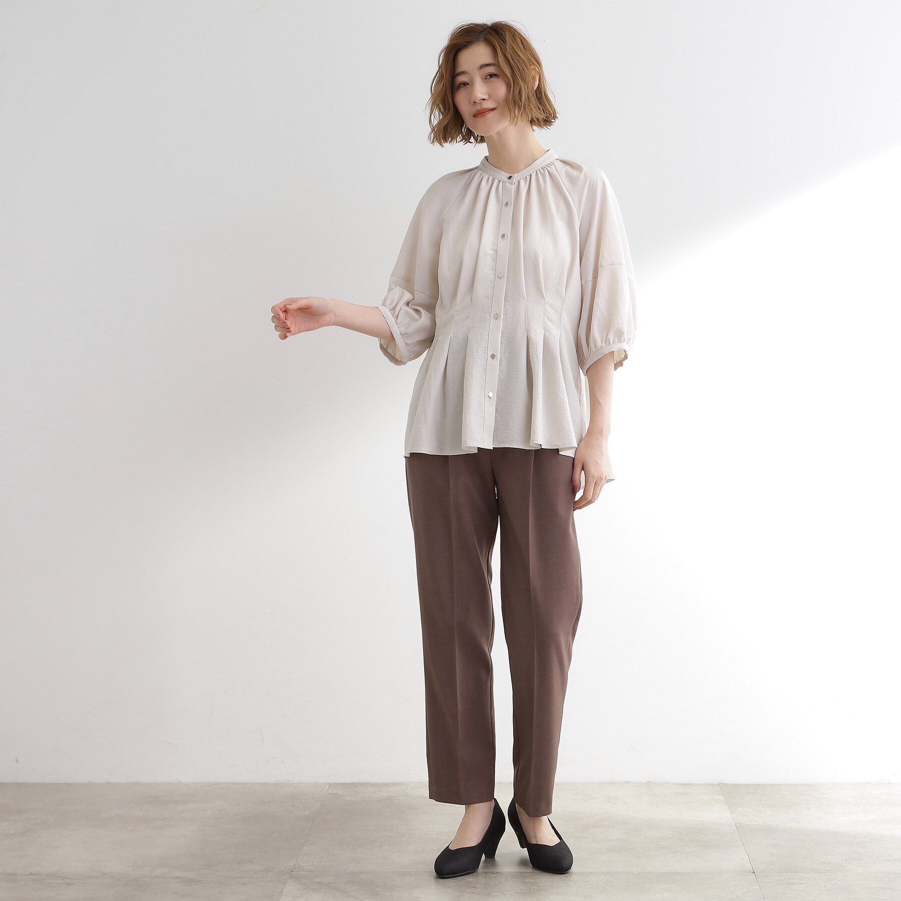 grove「ウエストタックチュニックブラウス」|シャツ・ブラウス|