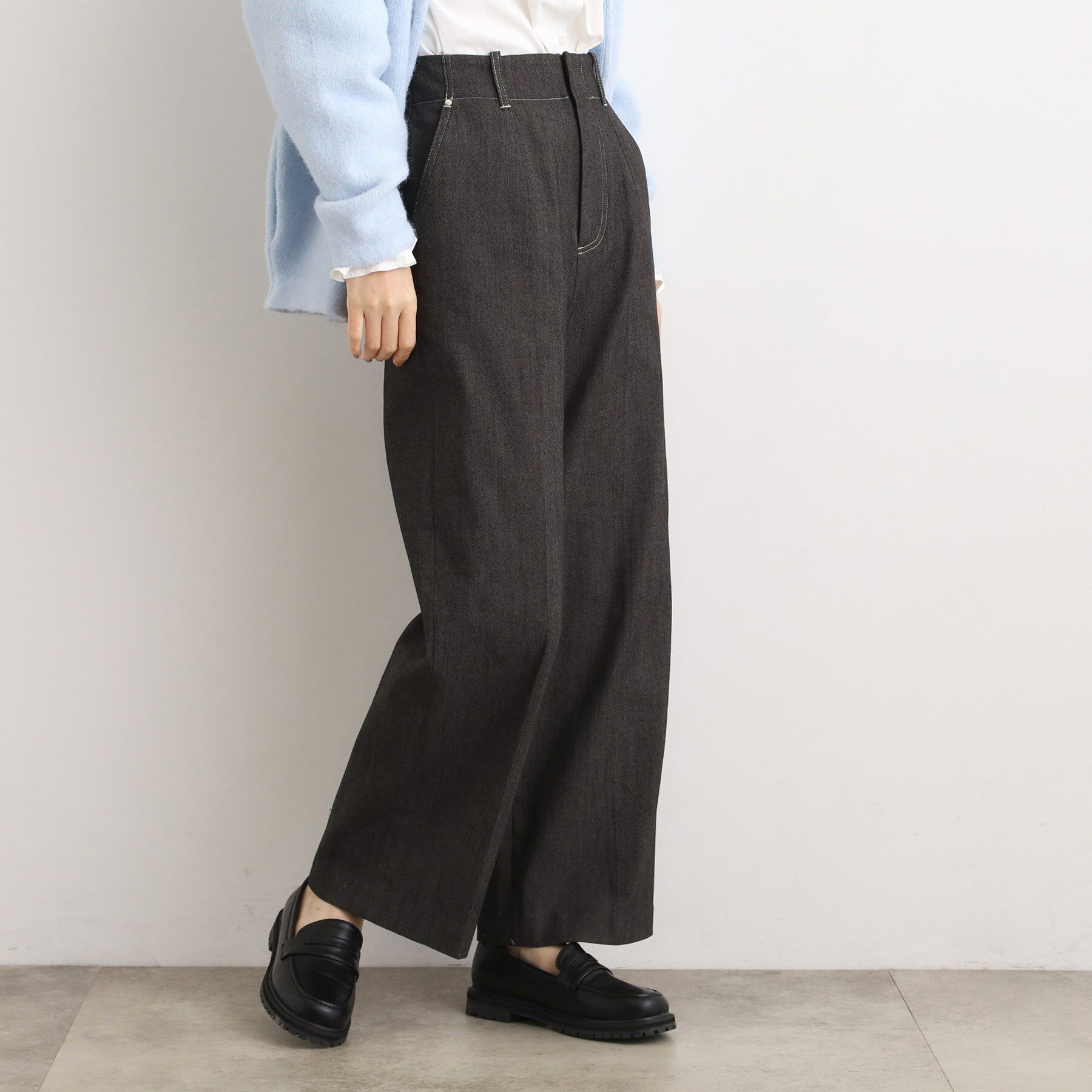 grove「【あったか裏起毛】デニムライクストレートワイドパンツ」|その他|