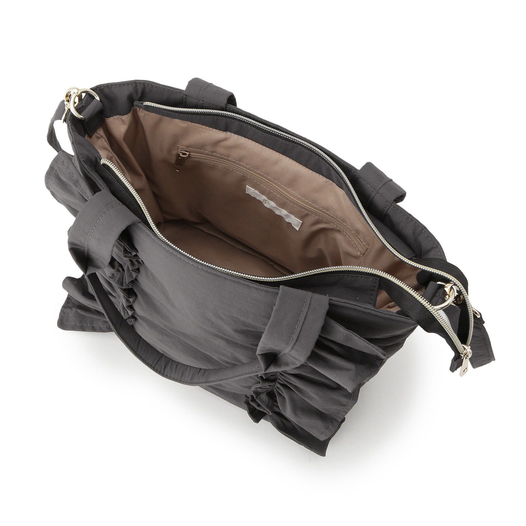 grove「【撥水】縦フリル2WAYトート」|トートバッグ|