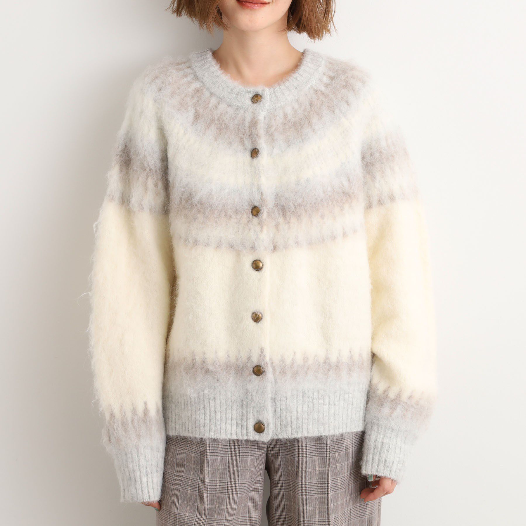 grove「求心柄ジャカードニットカーディガン」|カーディガン|