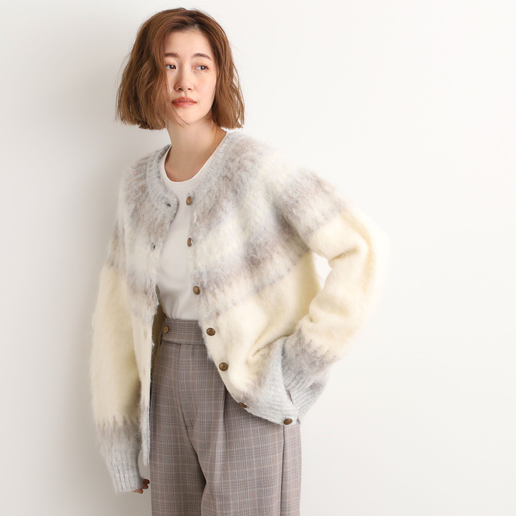 grove「求心柄ジャカードニットカーディガン」|カーディガン|