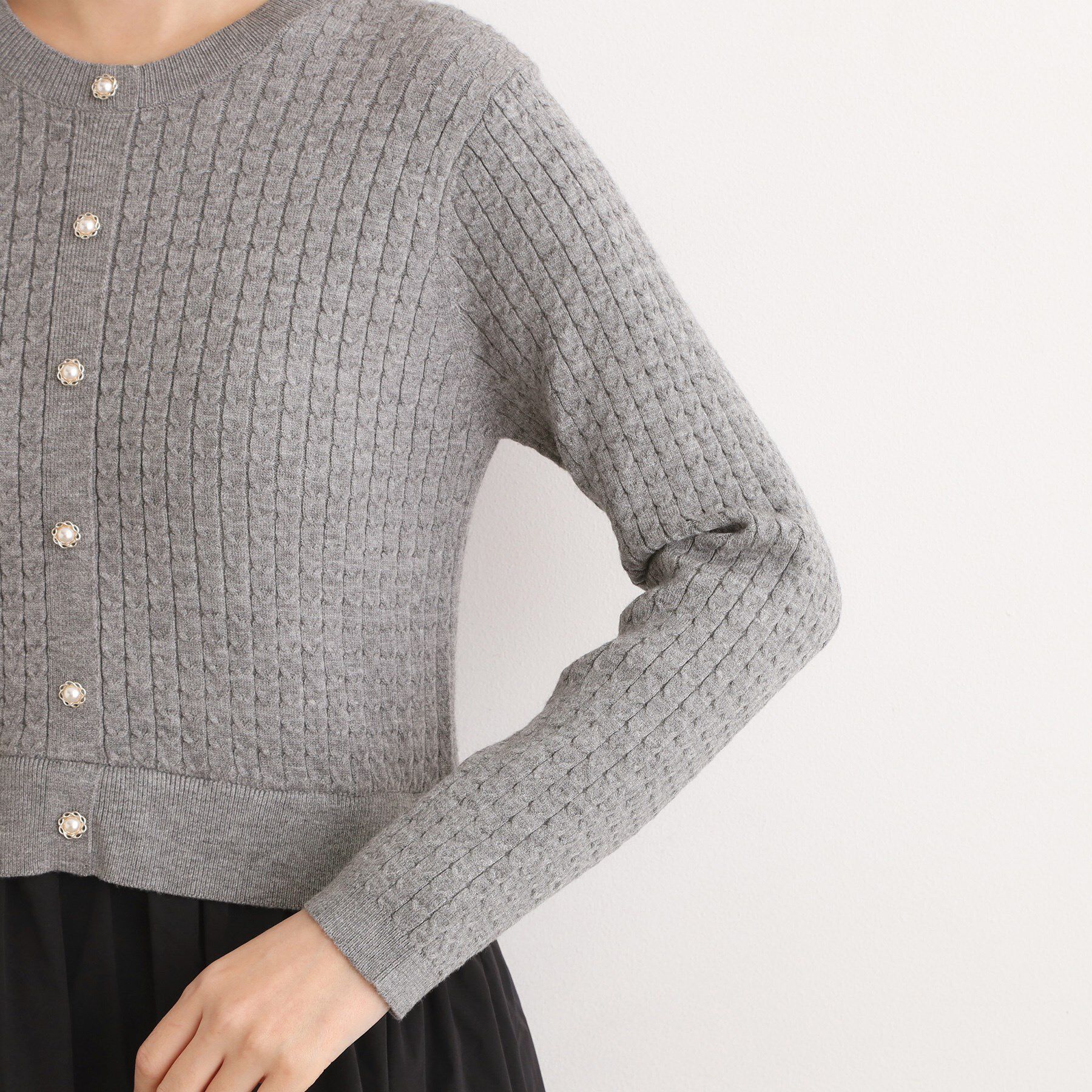 grove「ケーブルニットドッキングワンピース」|ワンピース|