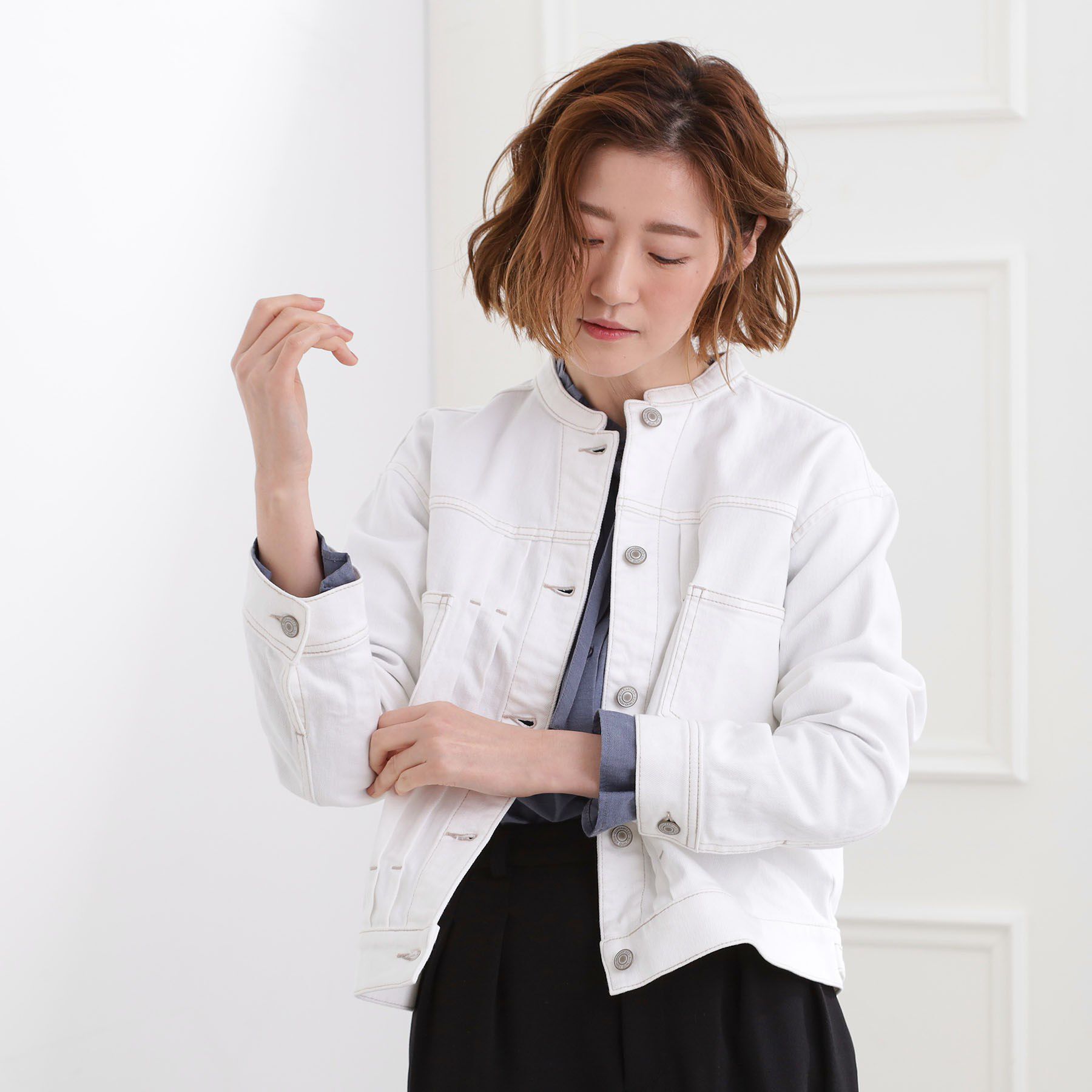 grove「ライトオンスストレッチデニムジャケット」|デニムジャケット|