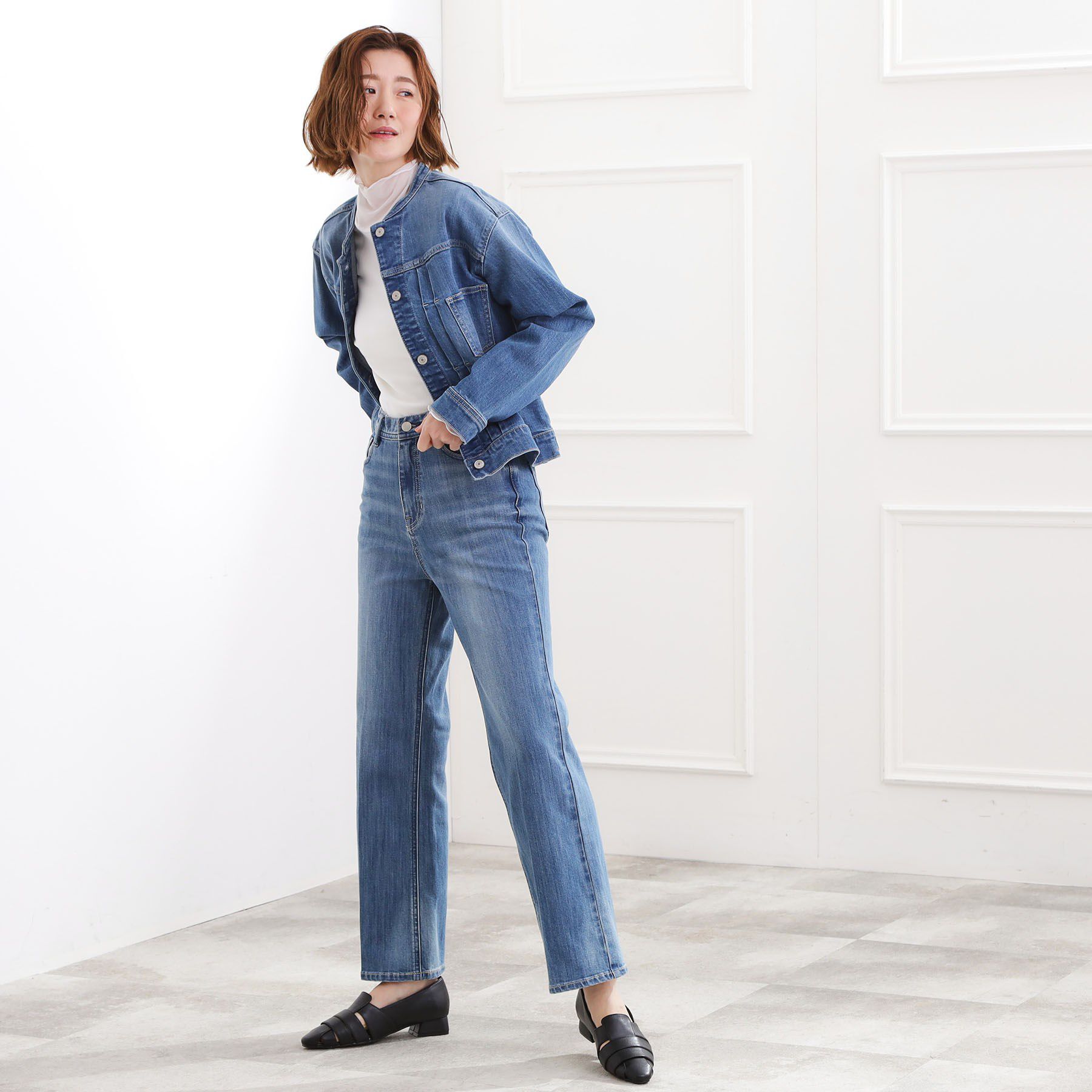 grove「ライトオンスストレッチデニムジャケット」|デニムジャケット|