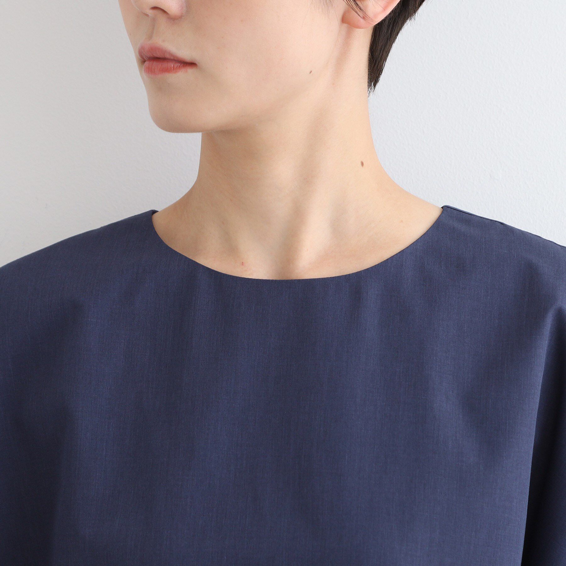 INDIVI「【洗える／UVケア／接触冷感／SETUP可能】ブロード素材フレンチブラウス」|シャツ・ブラウス|