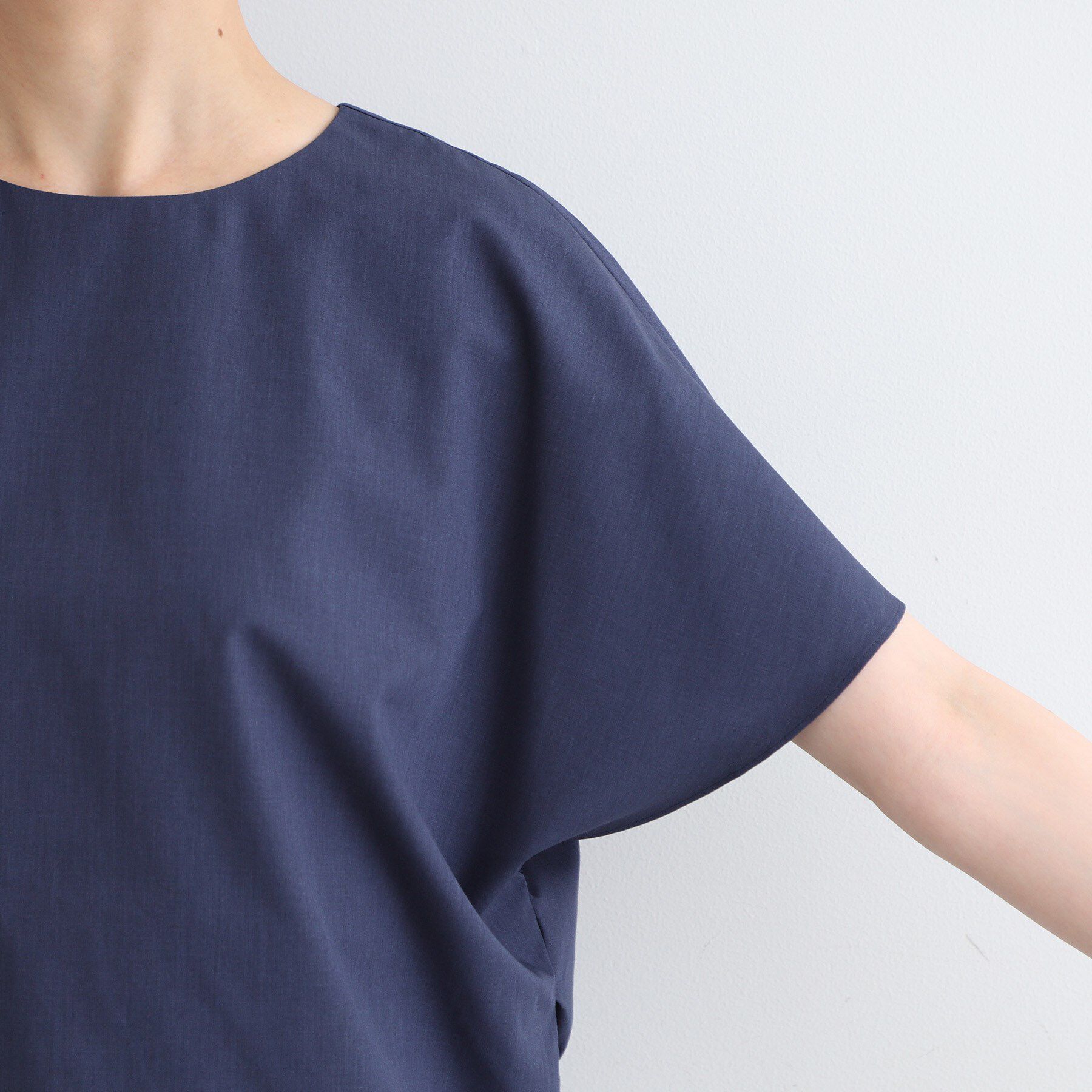 INDIVI「【洗える／UVケア／接触冷感／SETUP可能】ブロード素材フレンチブラウス」|シャツ・ブラウス|