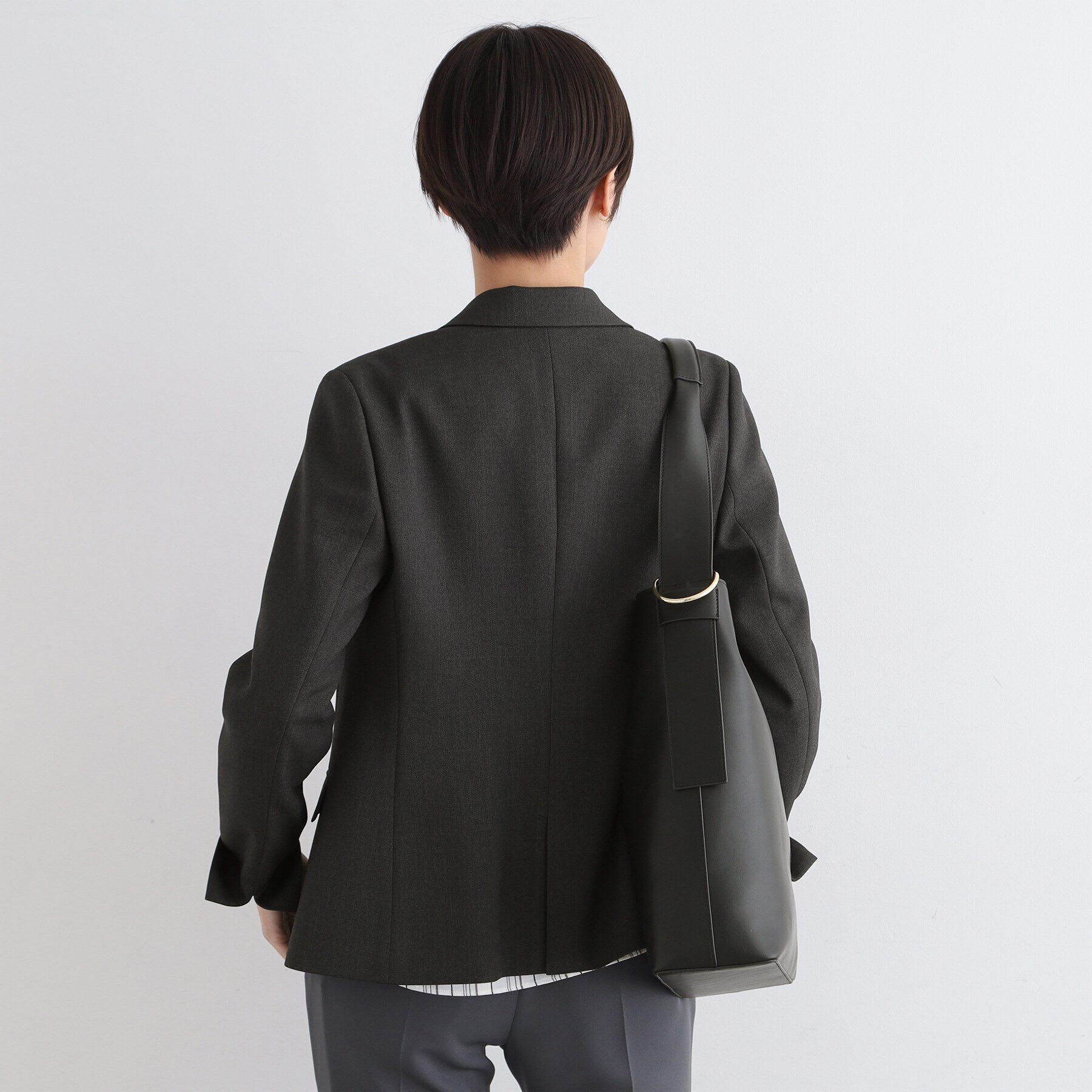 INDIVI「【洗える／UVケア／定番スーツ】ウール調テーラードカラージャケット」|スーツ|