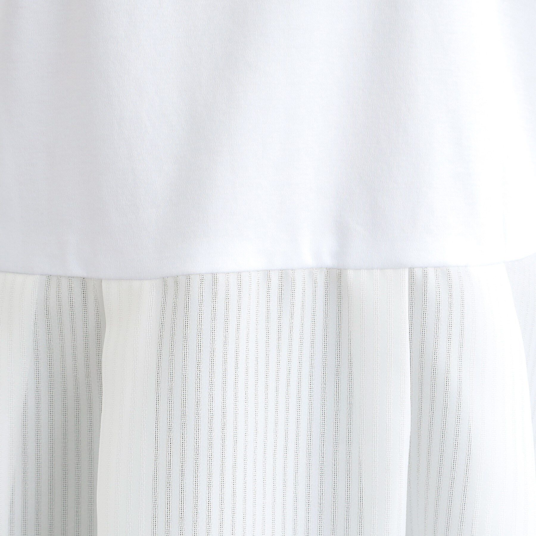 INDIVI「【洗える】透かしストライプコンビトップス」|Tシャツ・カットソー|