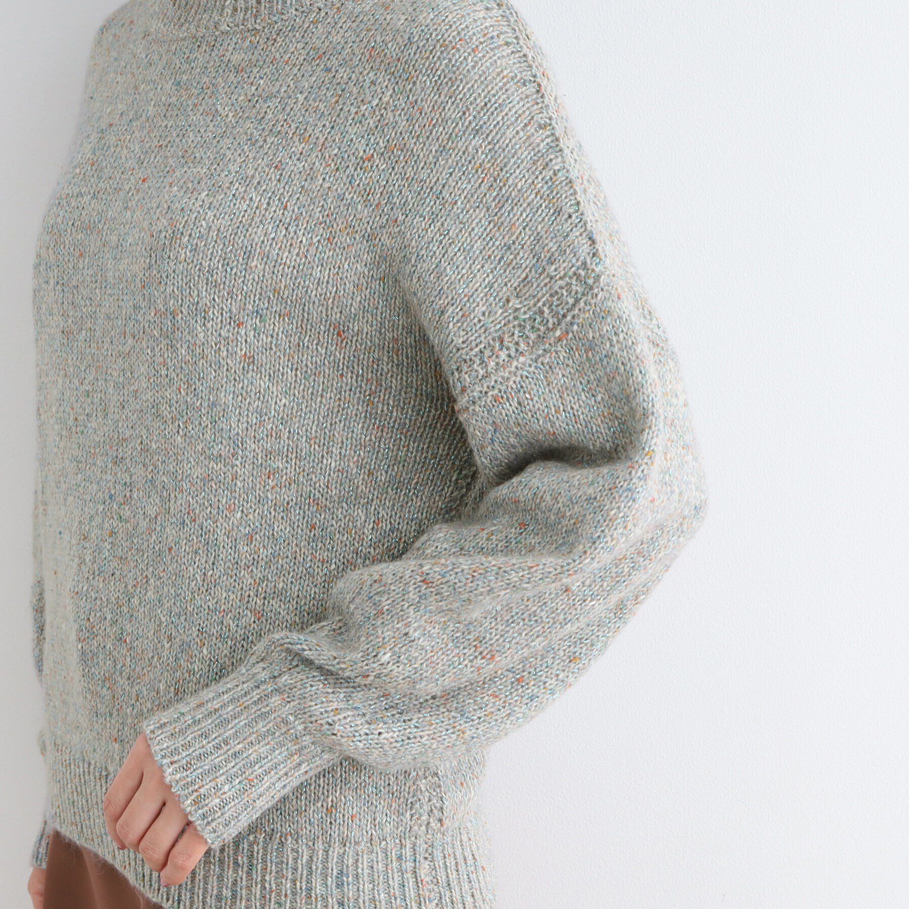 INDIVI「【洗える／イタリア素材】MIXヤーンラメニット」|ニット・セーター|