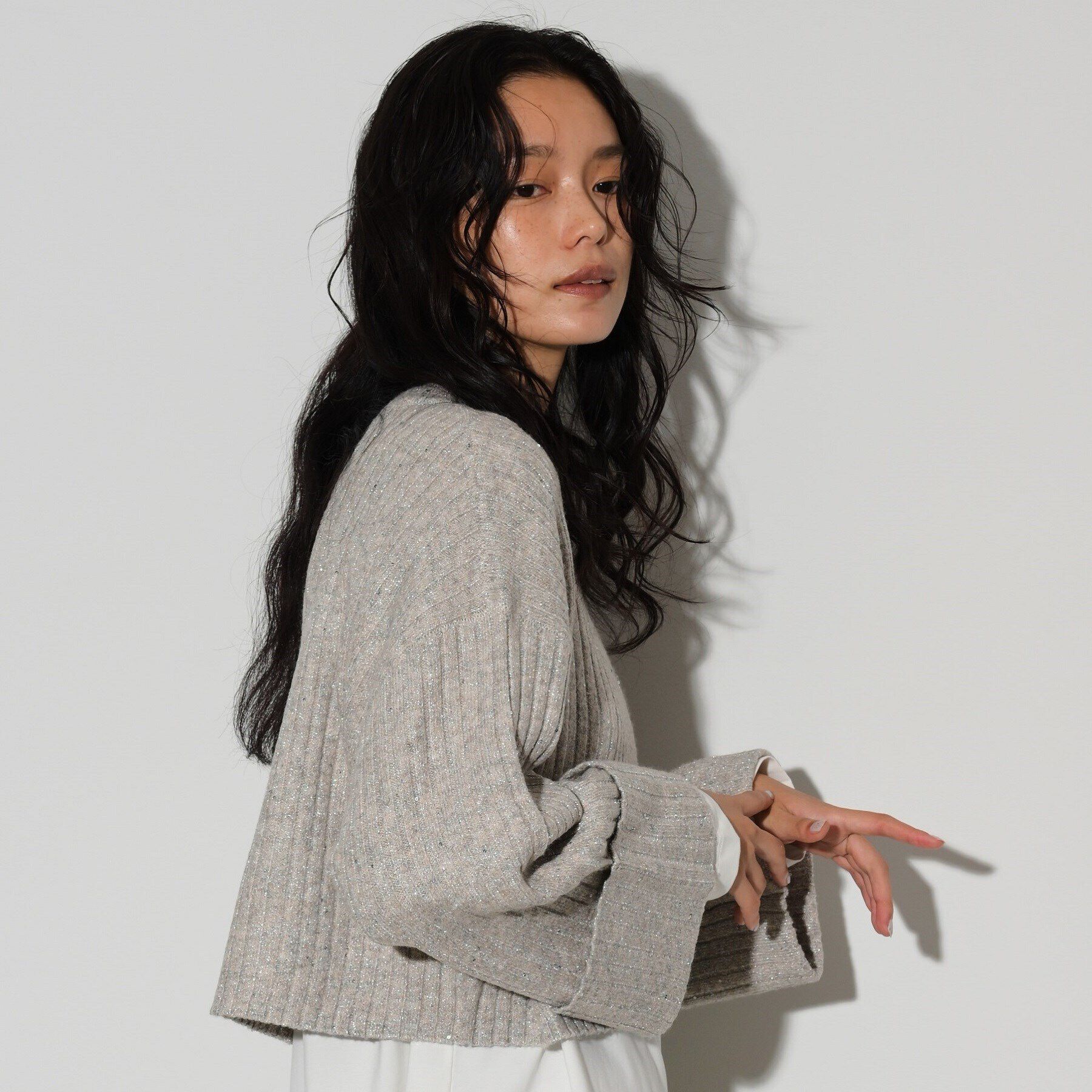 GALLEST「スパンコール混クルーネックニット」|ニット・セーター|