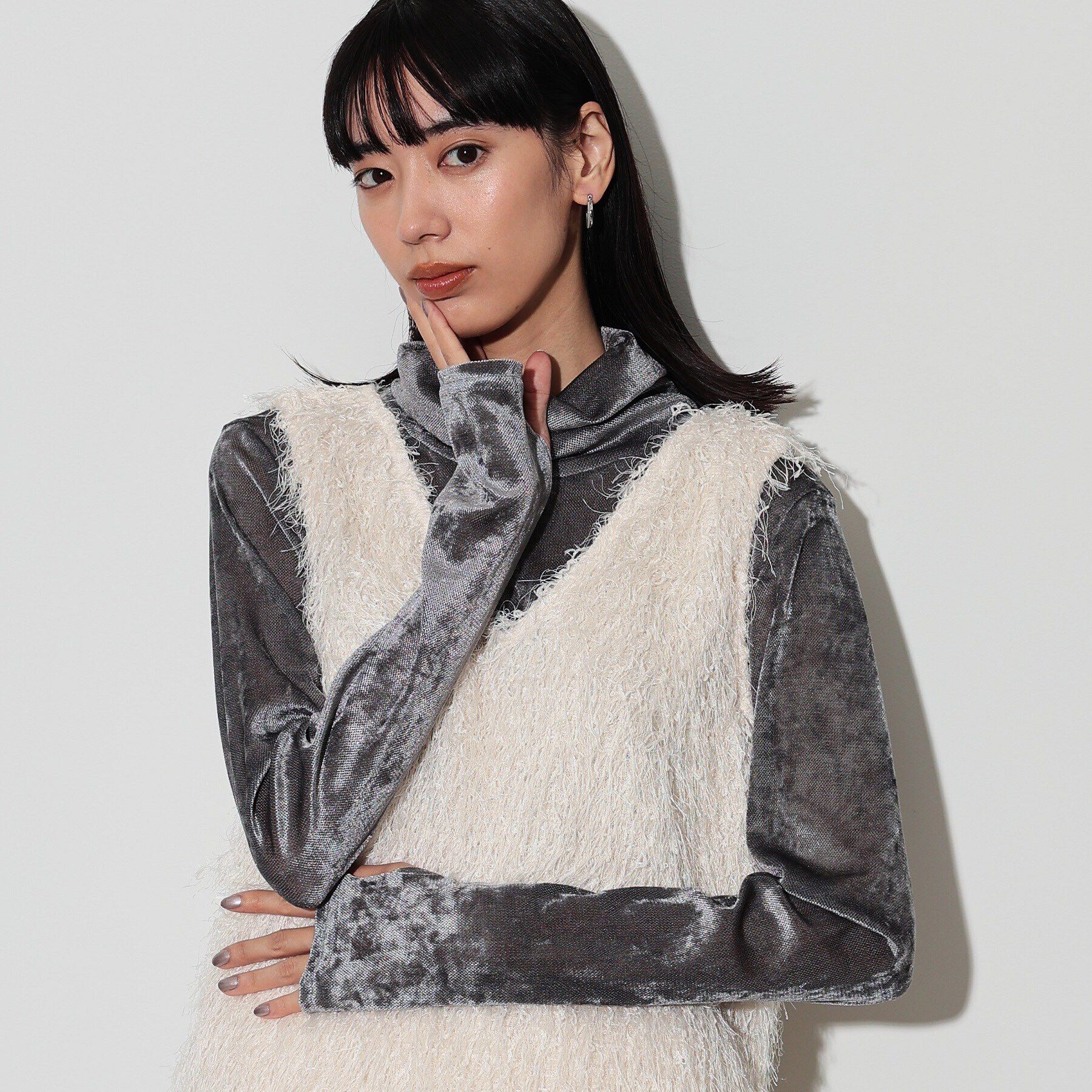 GALLEST「カットシャギーベスト」|ベスト・ジレ|