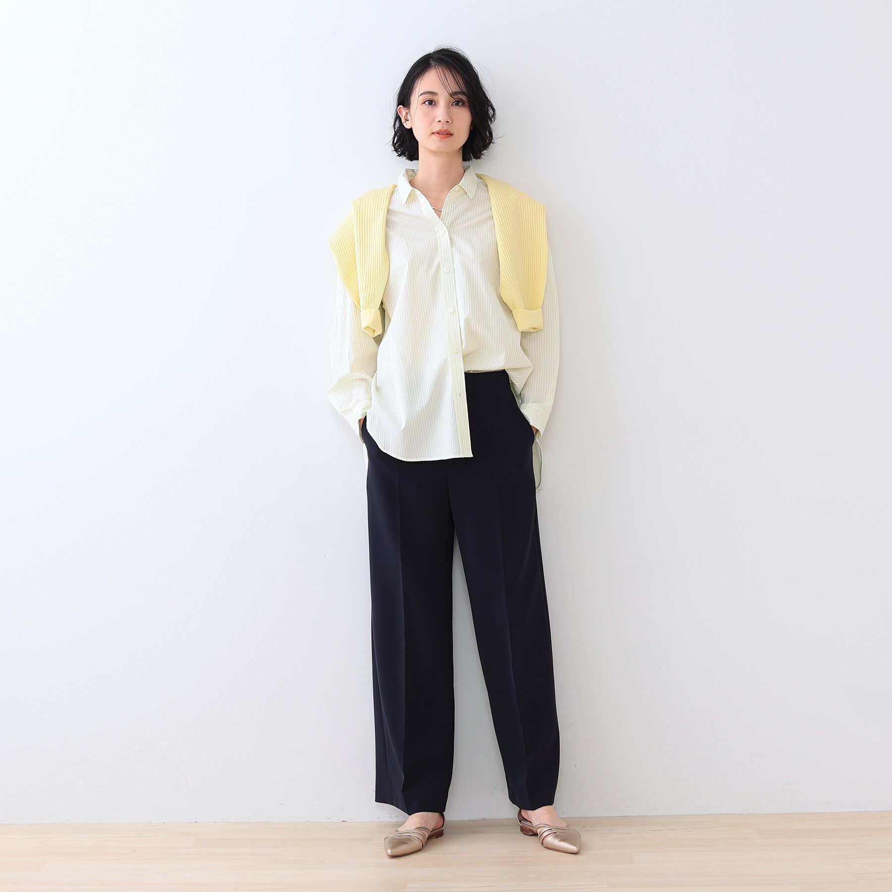 INDIVI「【復活！褒められパンツ】ストレッチ ワイドパンツ」|その他|