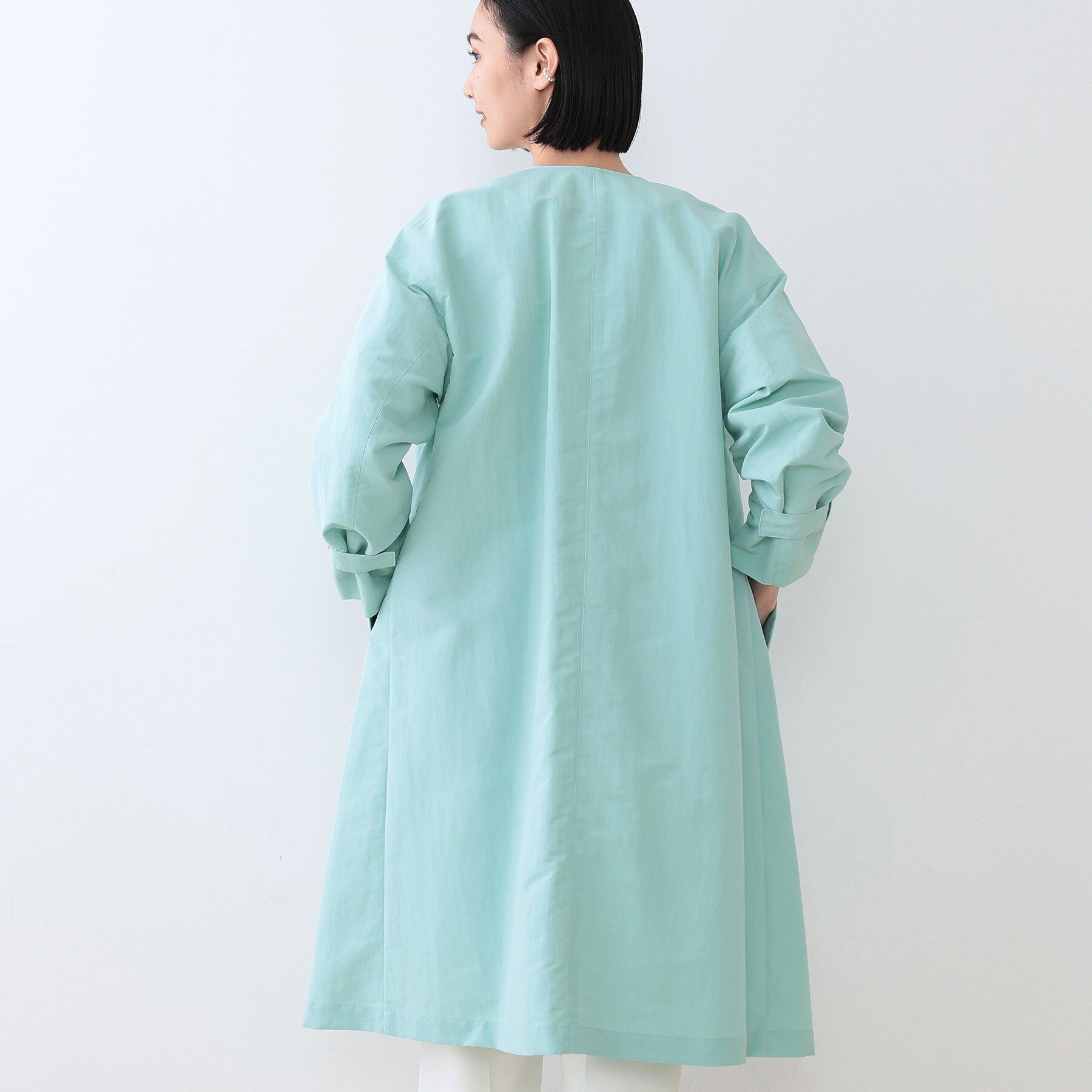 INDIVI「【撥水／UVケア／軽量】トレンチ風ロングコート」|トレンチコート|