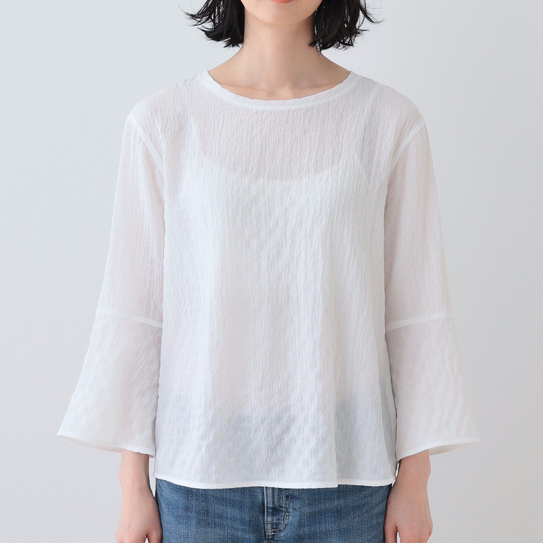 INDIVI「【2点セット／洗える】カセット服 キャミ＆ブラウス セットトップス」|その他|