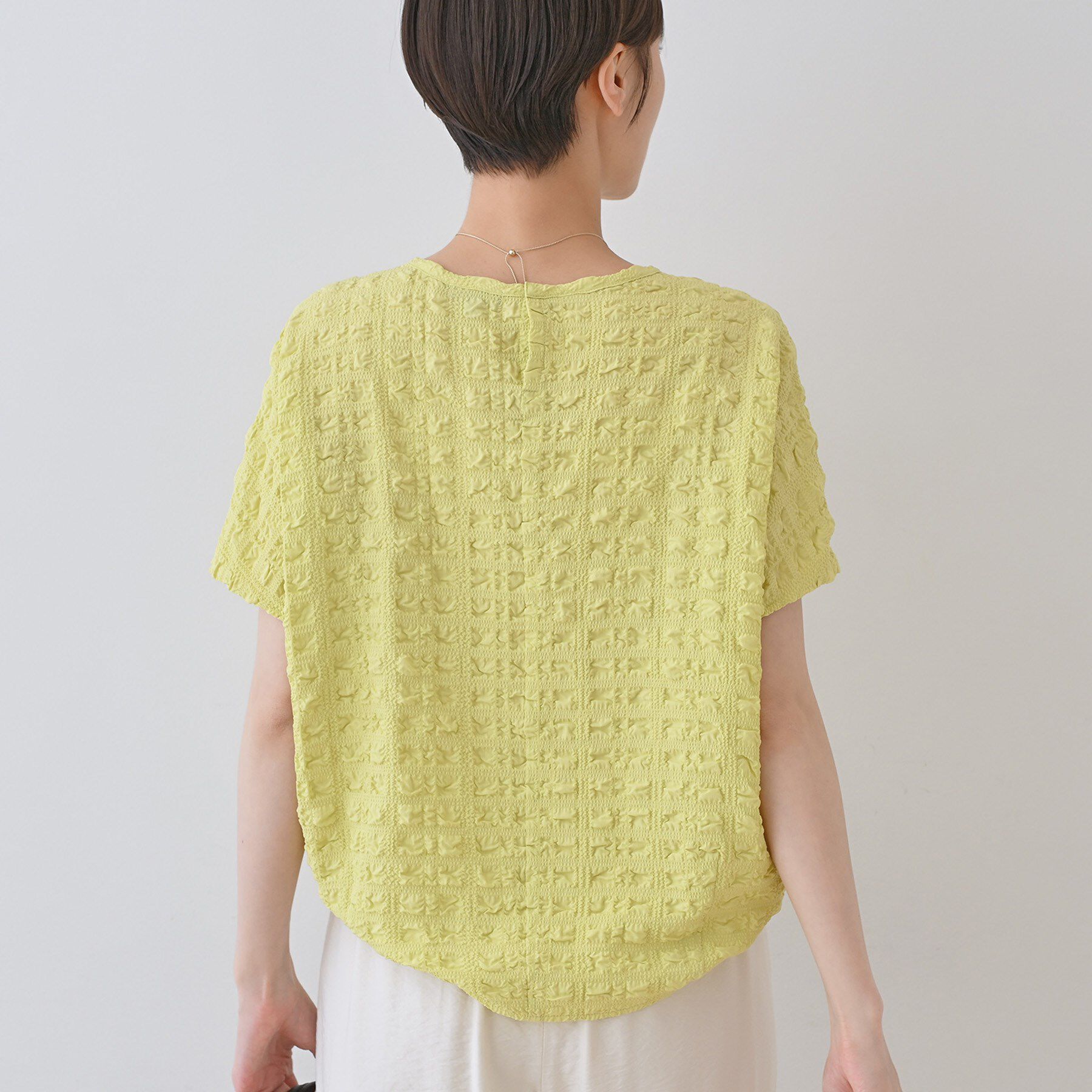 INDIVI「【洗える／凹凸素材／UVケア】コンパクトトップス」|Tシャツ・カットソー|