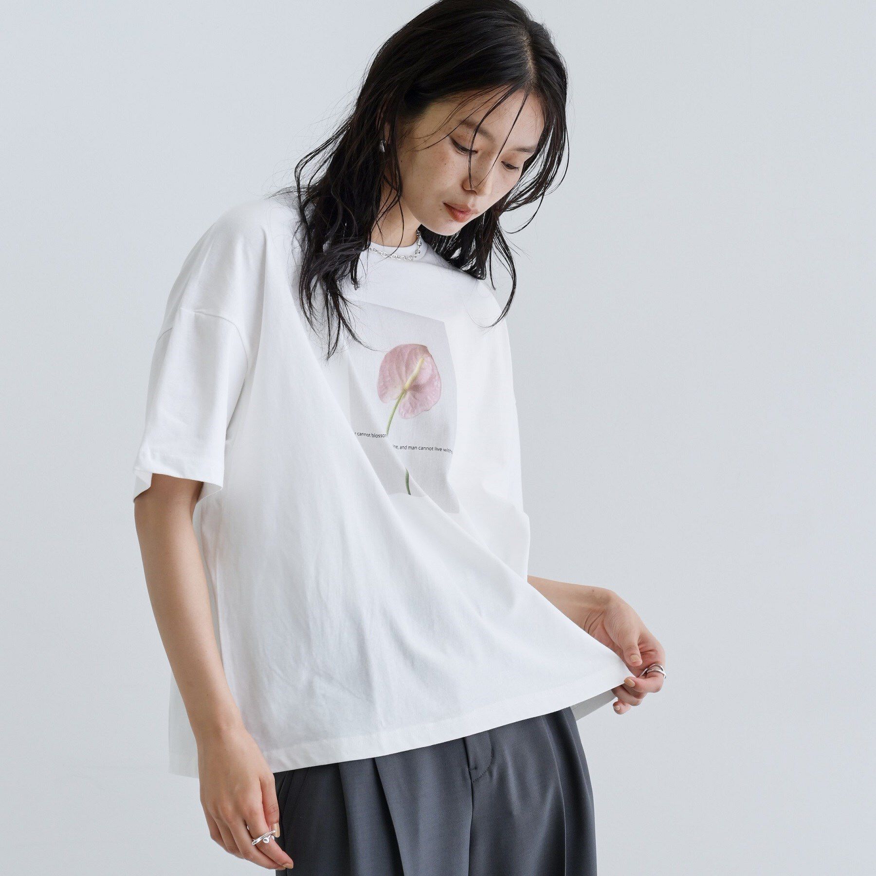 GALLEST「【一部店舗限定】フラワープリントT」|Tシャツ・カットソー|