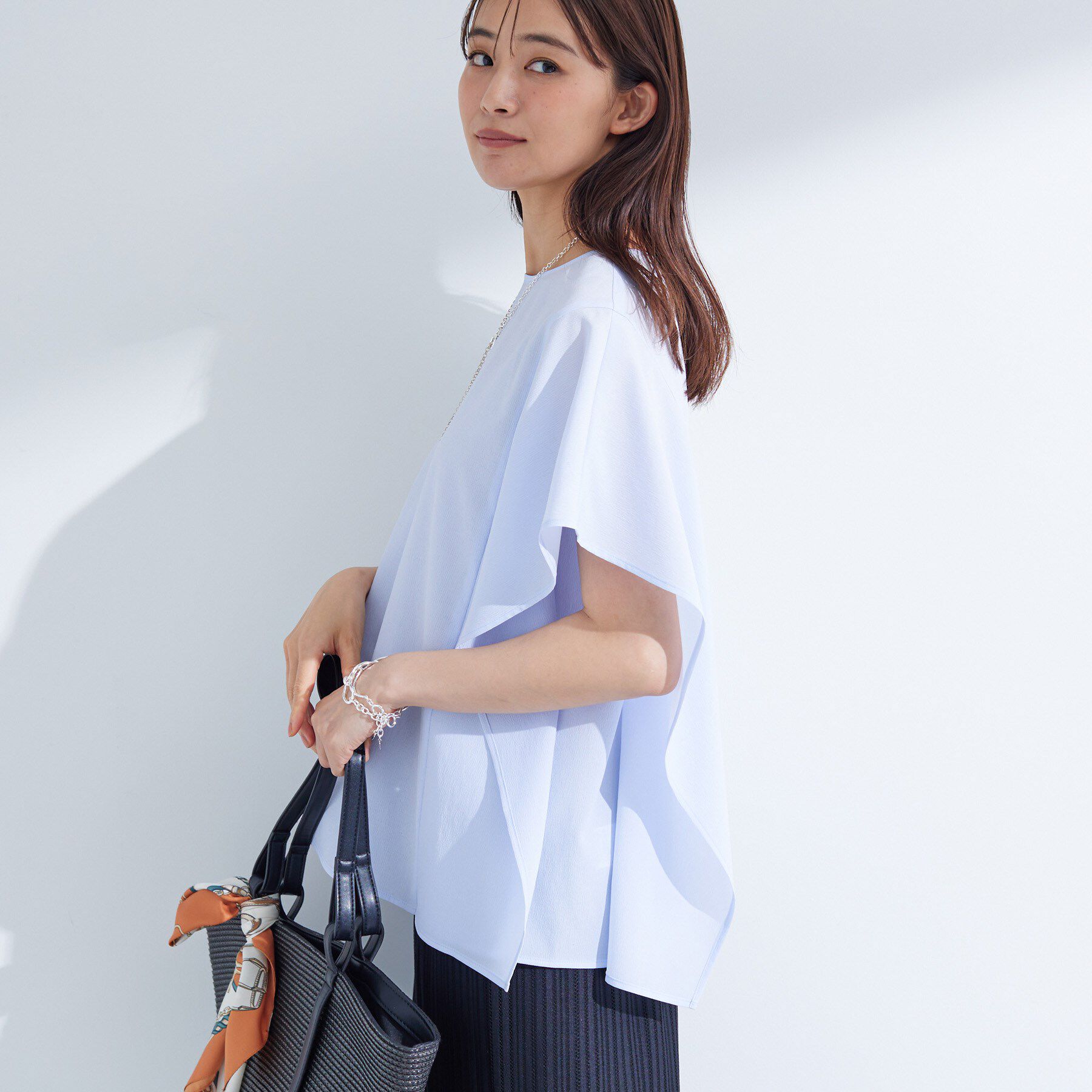 INDIVI「【体型カバー】スクエアブラウス」|シャツ・ブラウス|