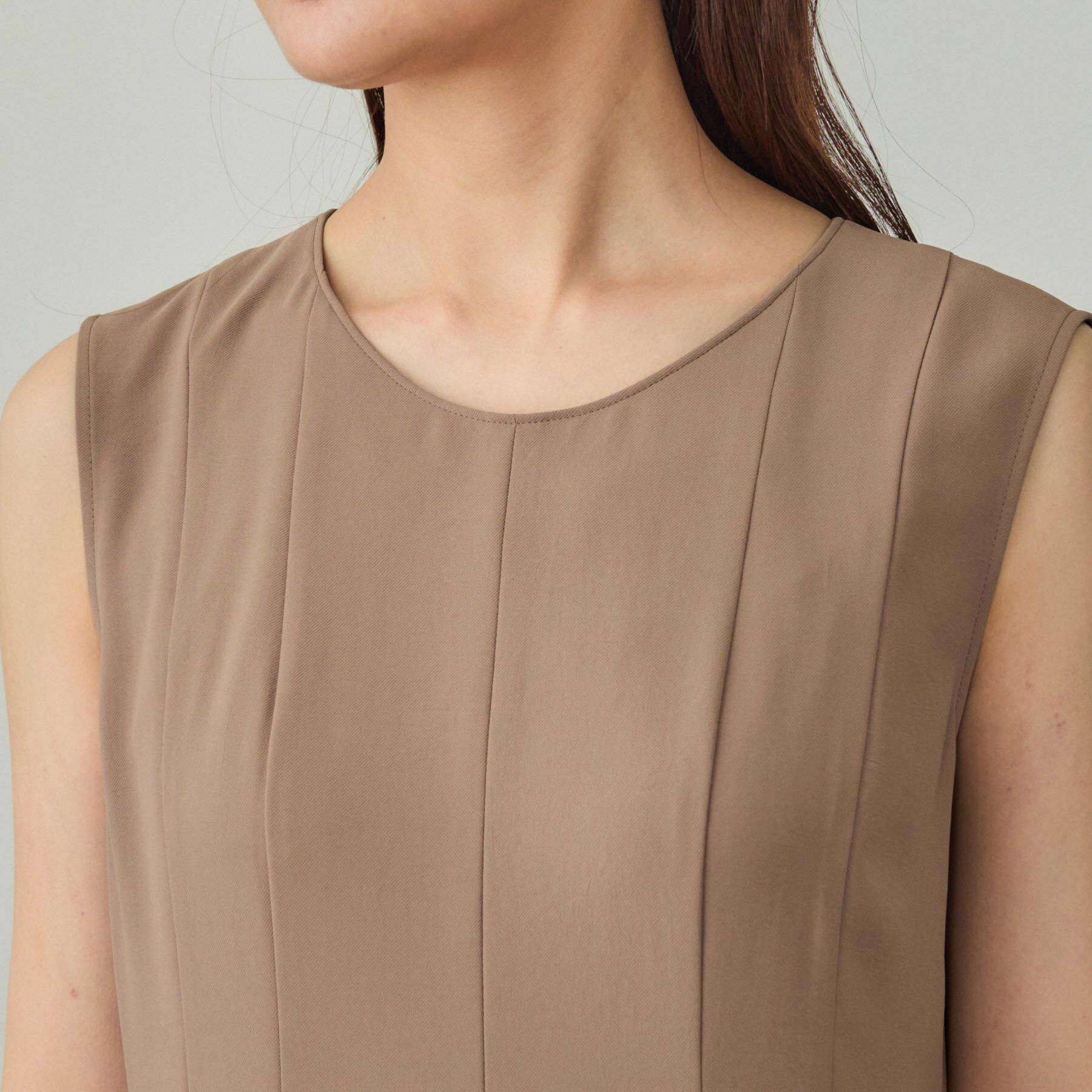 INDIVI「【美シルエット】ノースリーブワンピース」|ワンピース|