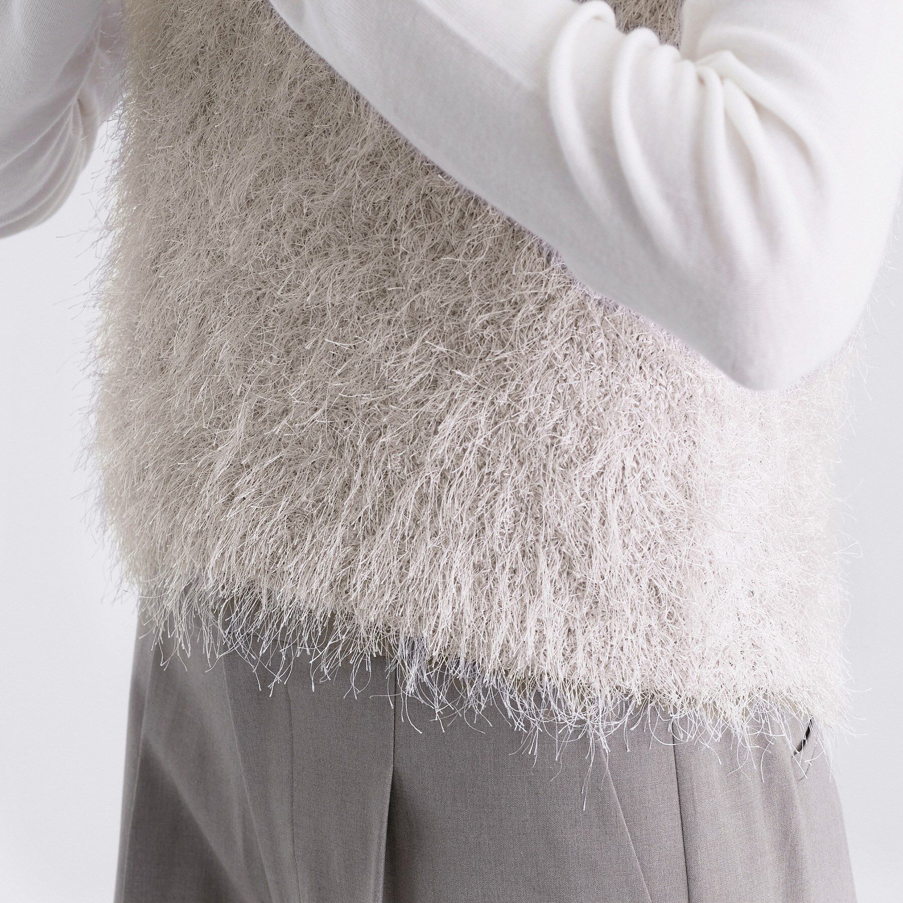 INDIVI「フェザーモールニットベスト」|ニット・セーター|