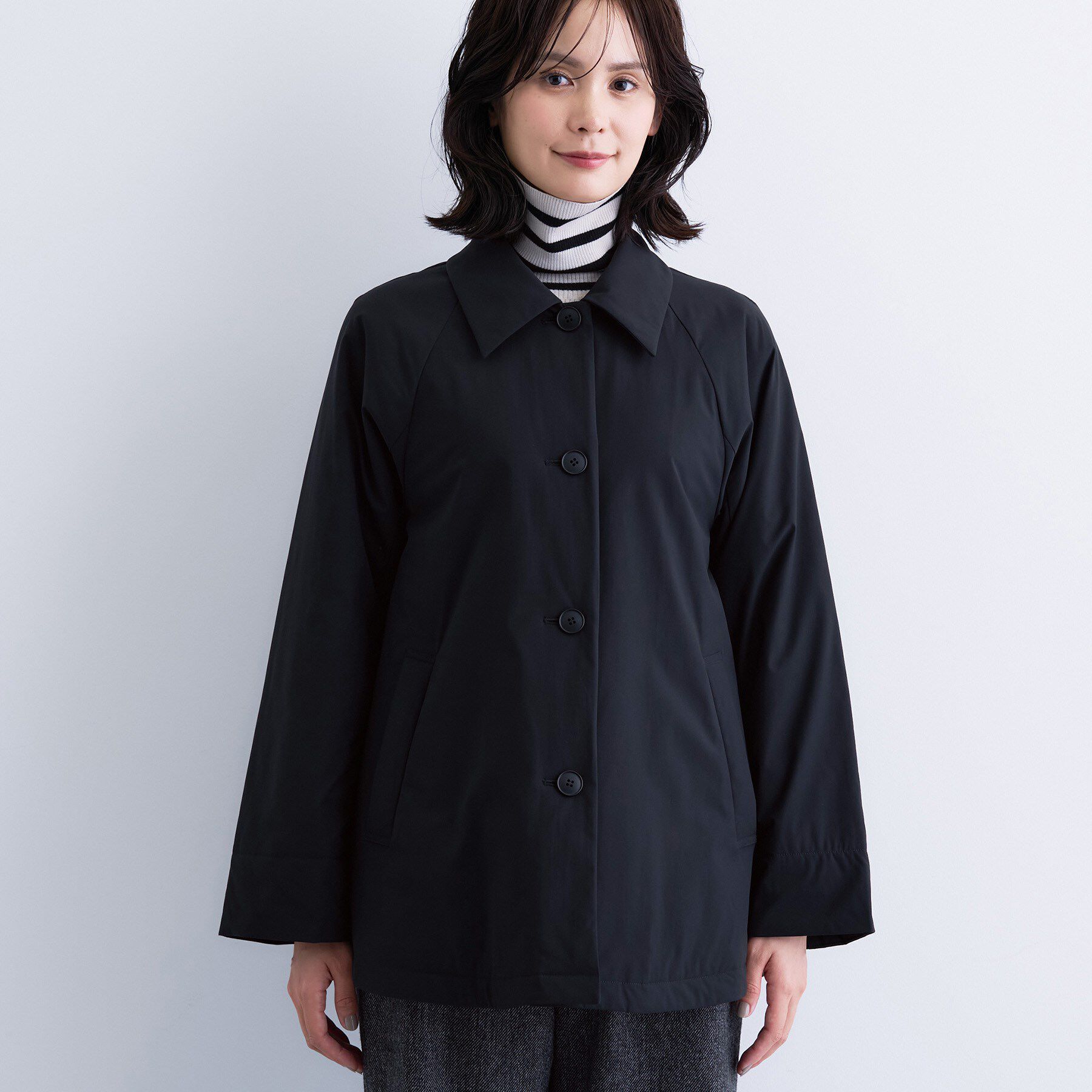 INDIVI「【超軽量／蓄熱】ライトパフステンカラーコート」|ダウン|