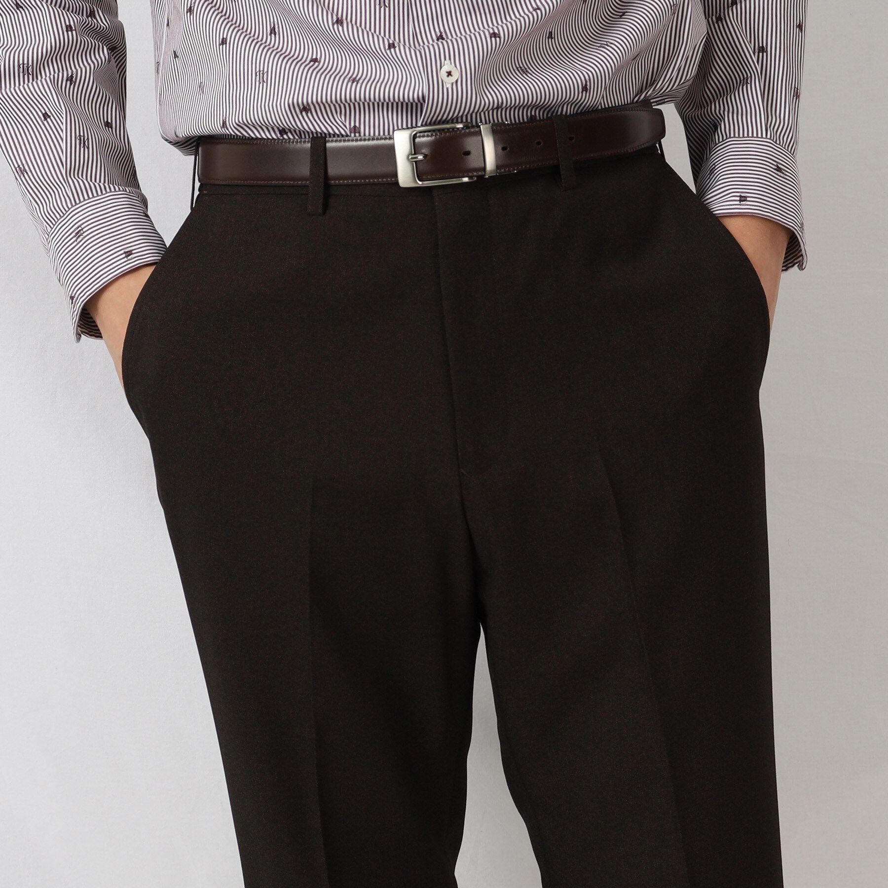 TAKEO KIKUCHI「【ON/OFF対応】メランジ シャークスキン ストレッチ パンツ / セットアップ」|その他|