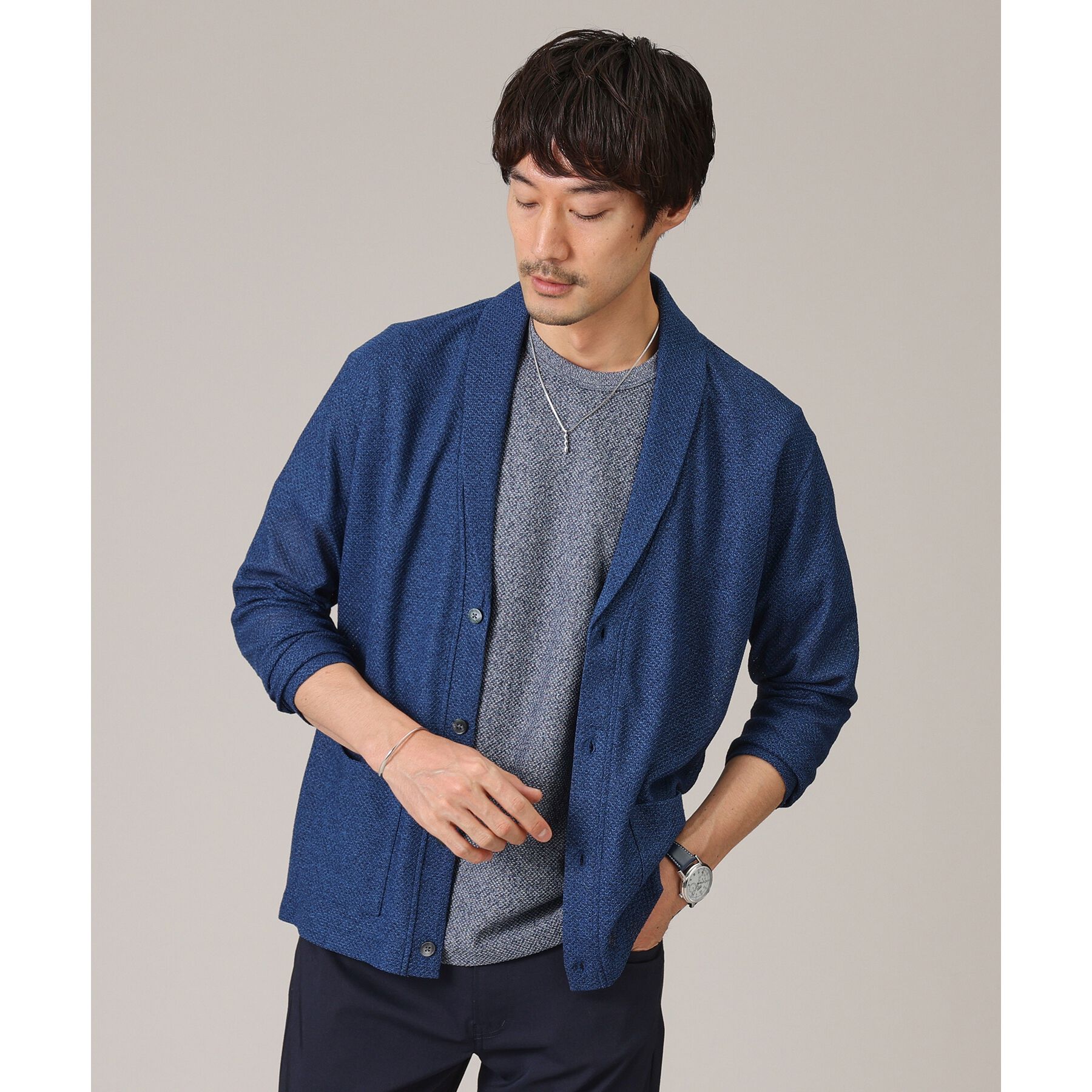 TAKEO KIKUCHI「【尾州織/Made in JAPAN】メランジ Tシャツ」|Tシャツ・カットソー|