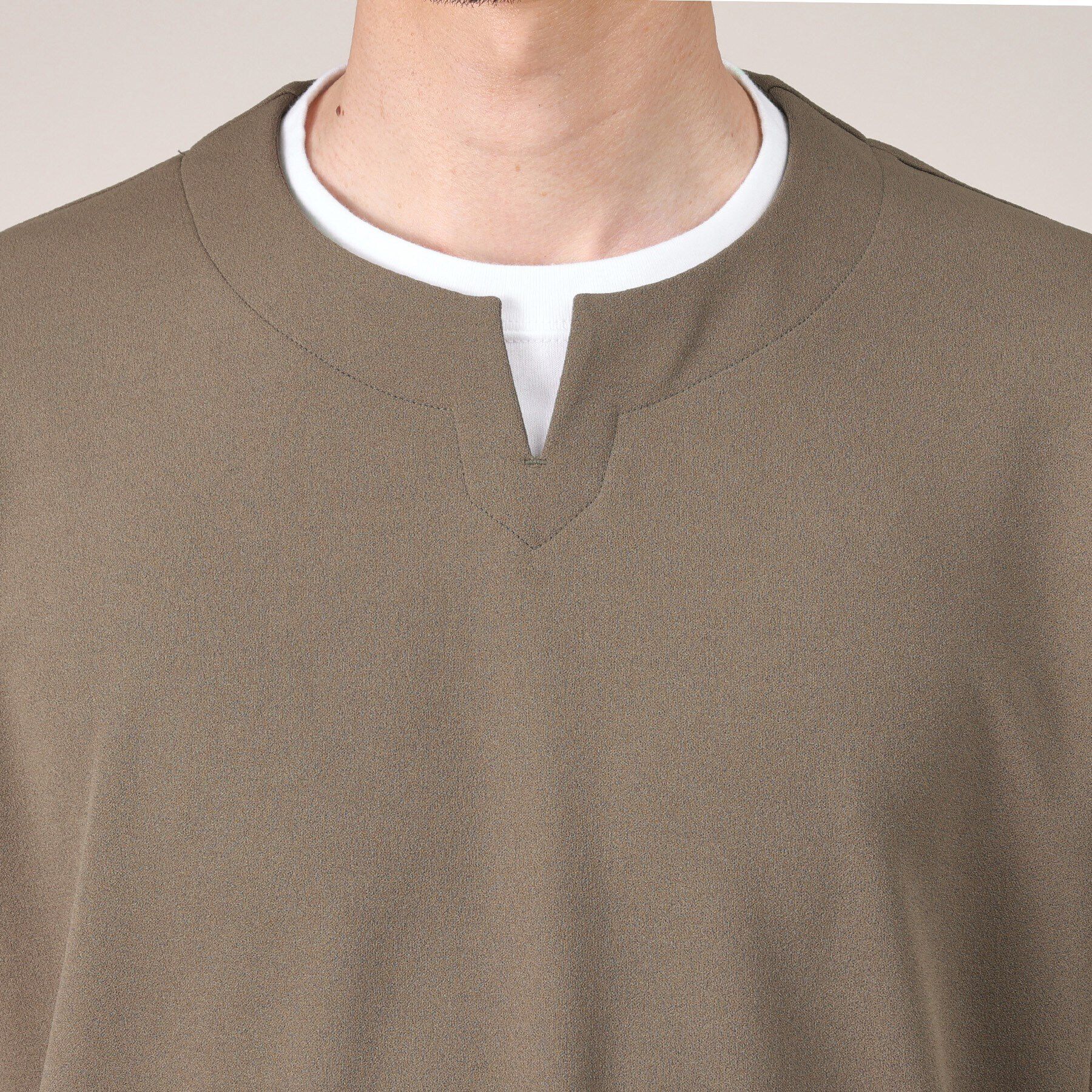 TAKEO KIKUCHI「【Made in JAPAN】フェイクレイヤード　キーネック　カットソー」|Tシャツ・カットソー|