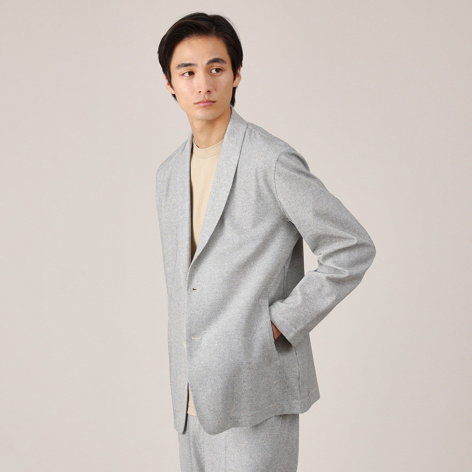 TAKEO KIKUCHI「【抗菌防臭】尾州リネンブレンド ドビーメッシュ カーディガン」|カーディガン|