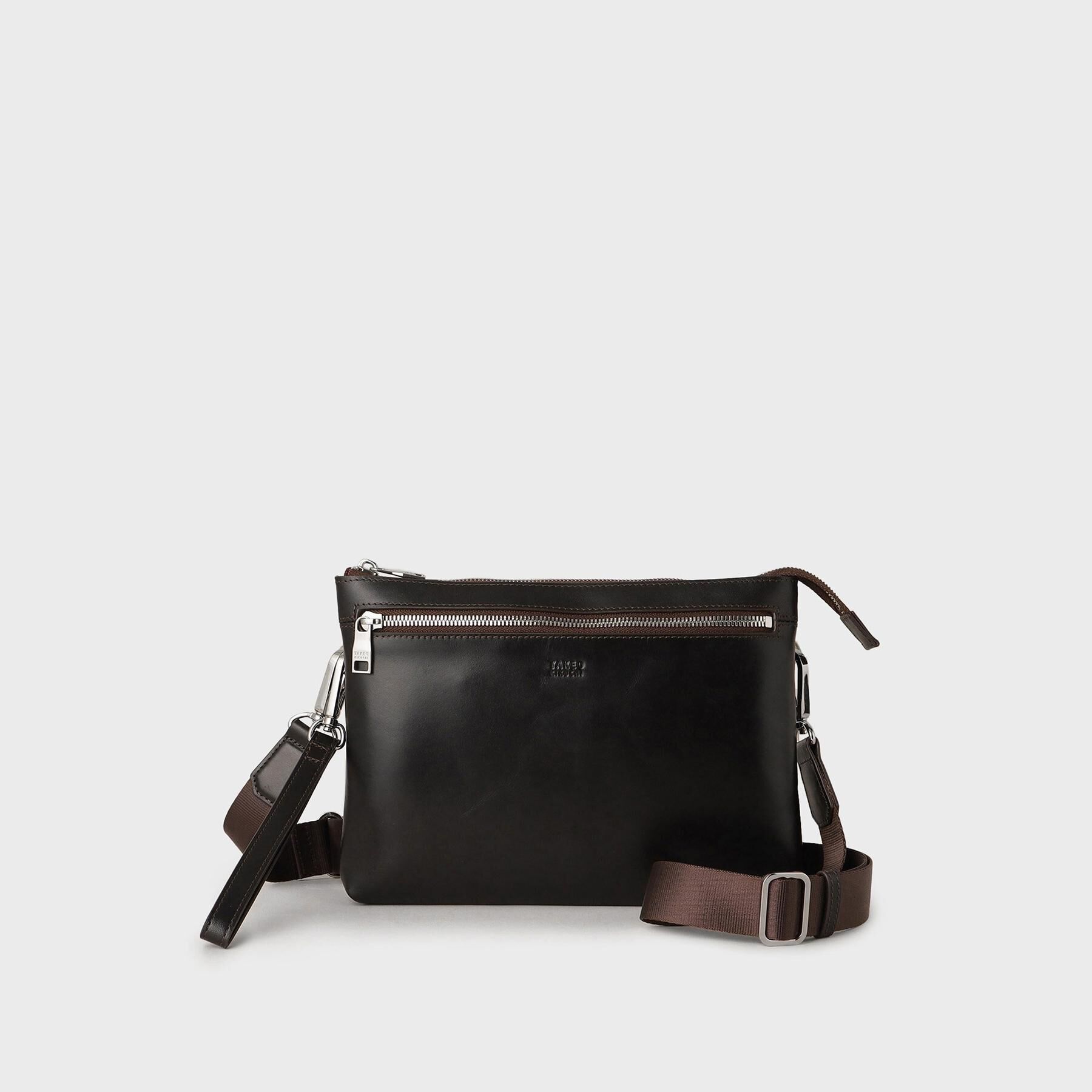 TAKEO KIKUCHI「アニリンレザー　２WAYクラッチ」|クラッチバッグ|ブラウン(043)