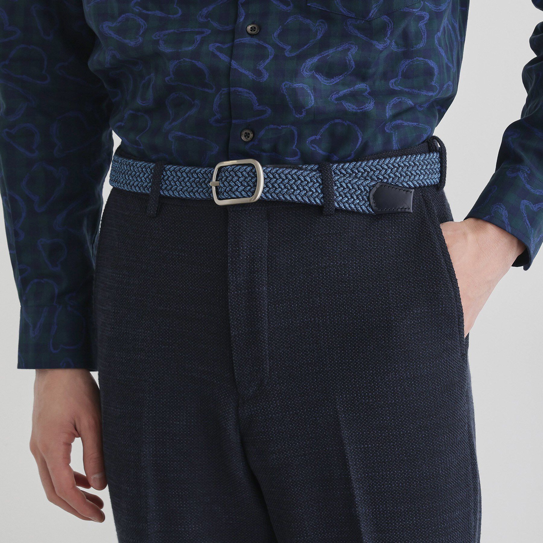 TAKEO KIKUCHI「メランジリバーシブルゴムメッシュベルト」|ベルト|