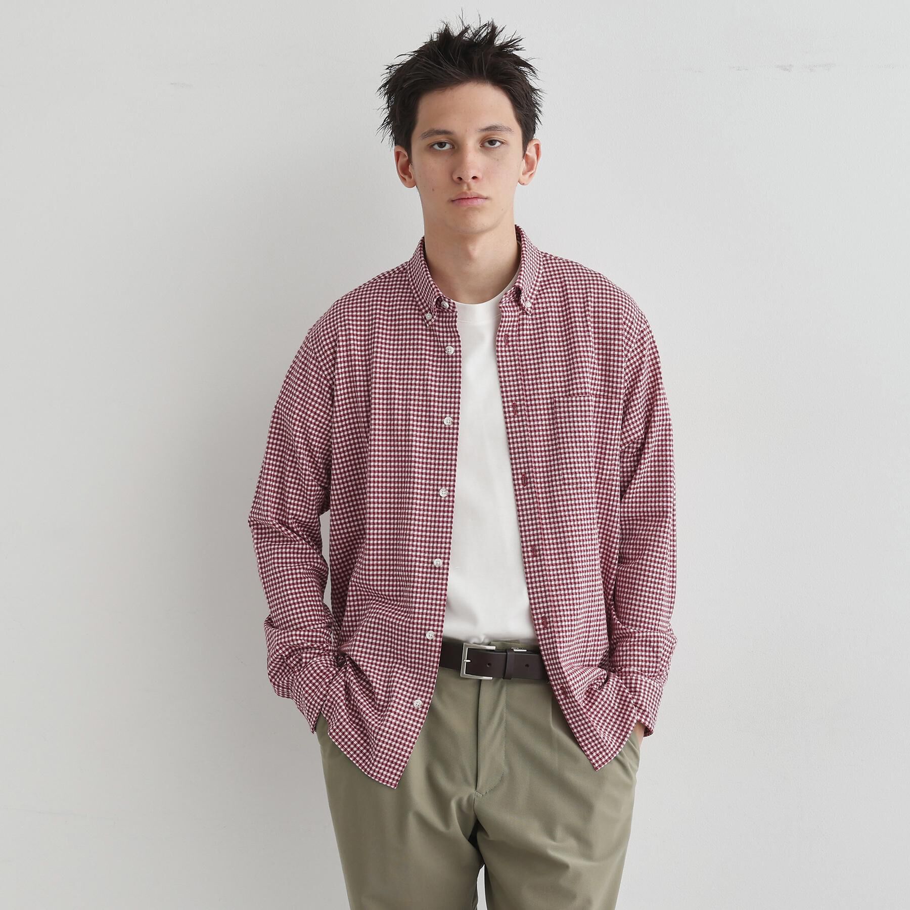 TAKEO KIKUCHI「【抗菌防臭】サッカーギンガムチェック ボタンダウンシャツ」|シャツ・ブラウス|