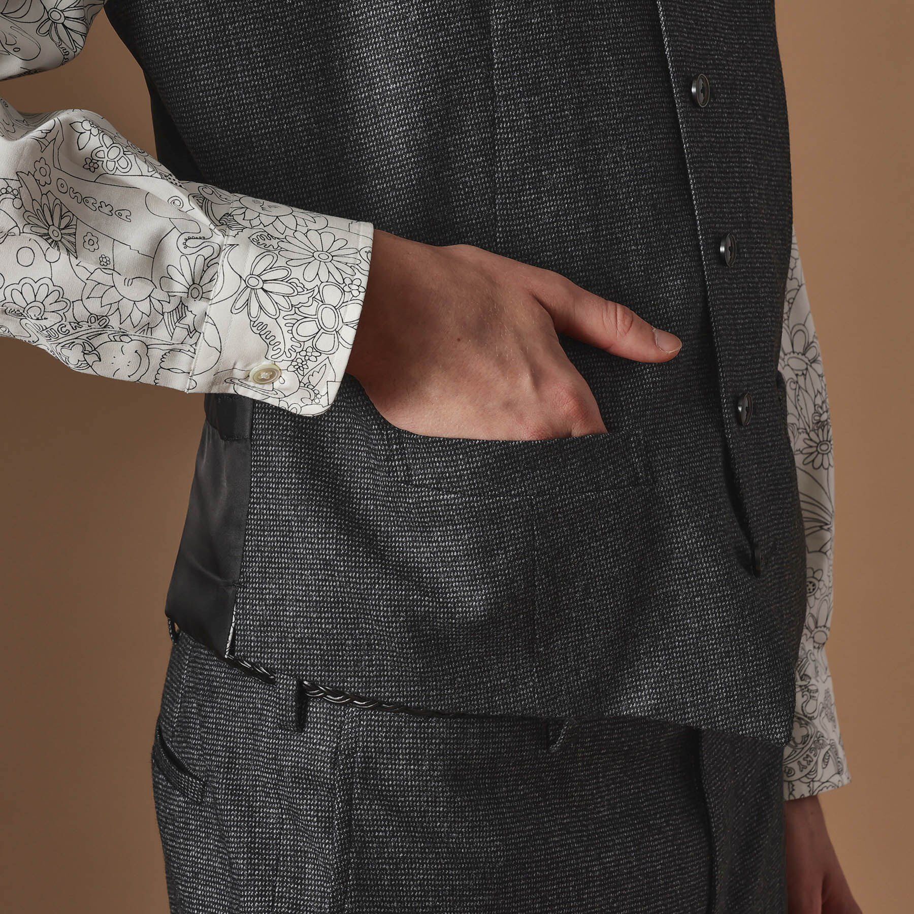 40CARATS&525「【Sサイズ～】ピンチェックミルドヴェスト」|ベスト・ジレ|