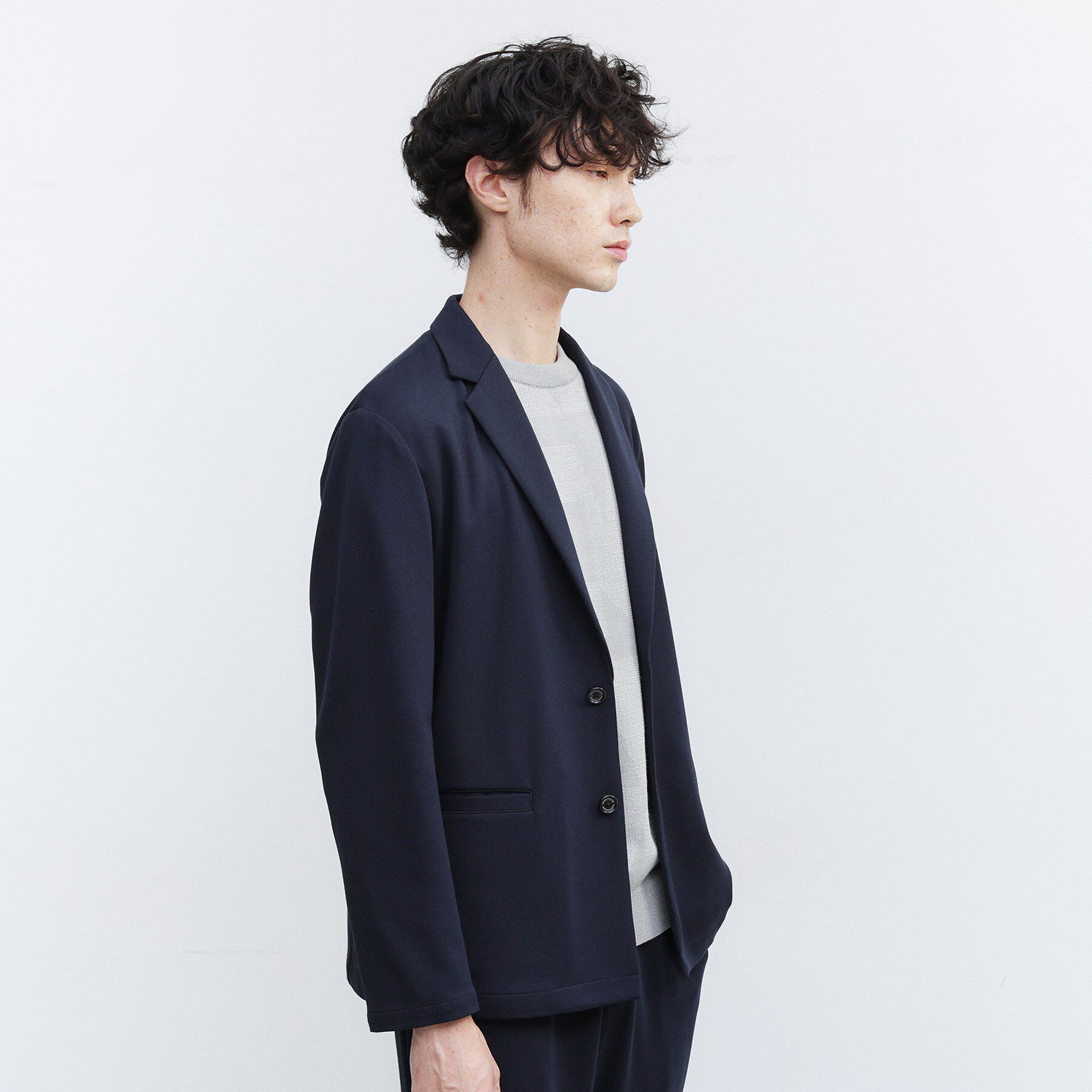 TAKEO KIKUCHI「【JUST ONE LAYER】ダウンファブリック テーラード ジャケット」|テーラードジャケット|