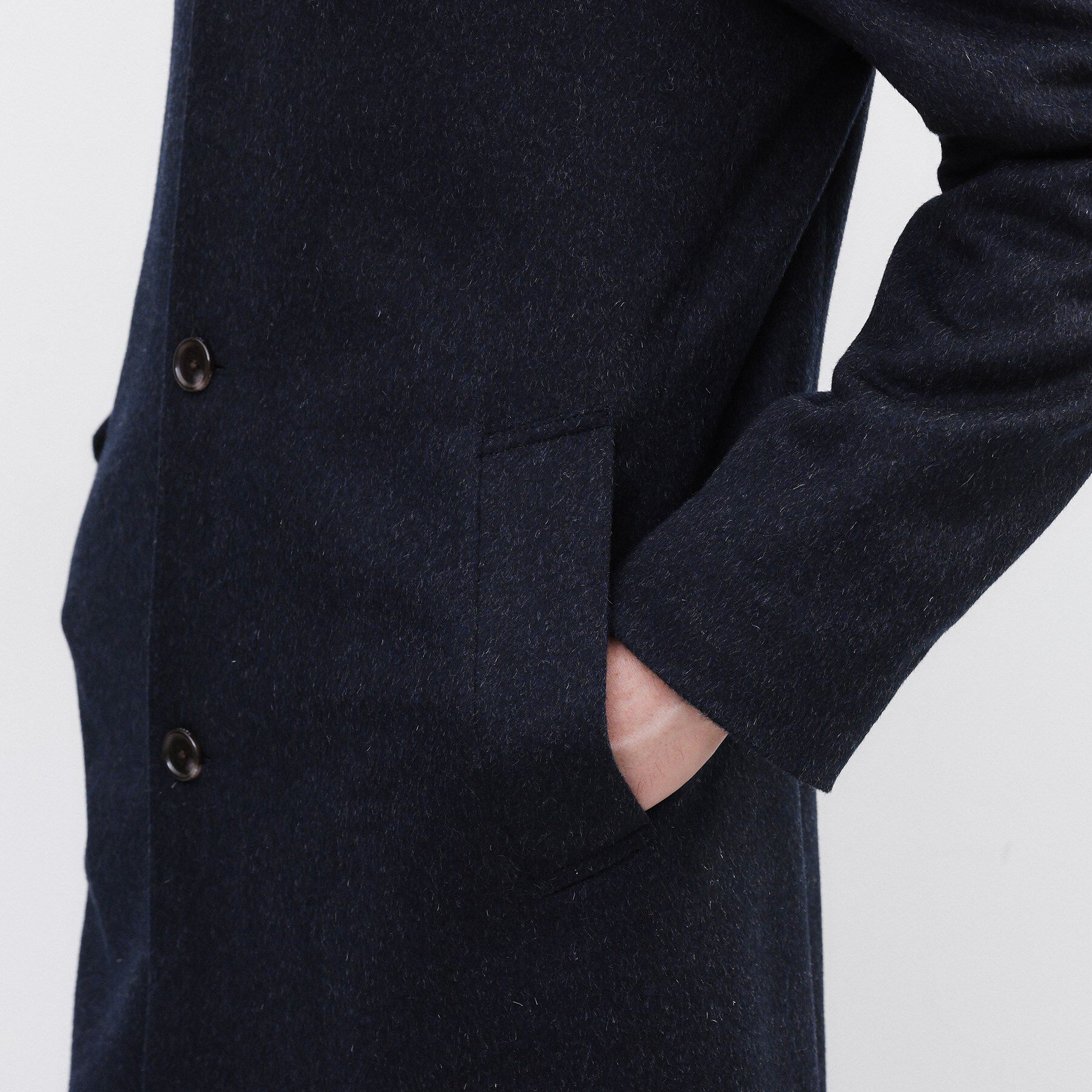 TAKEO KIKUCHI「カシミヤブレンド ビーバー調ステンカラーコート」|ステンカラーコート|