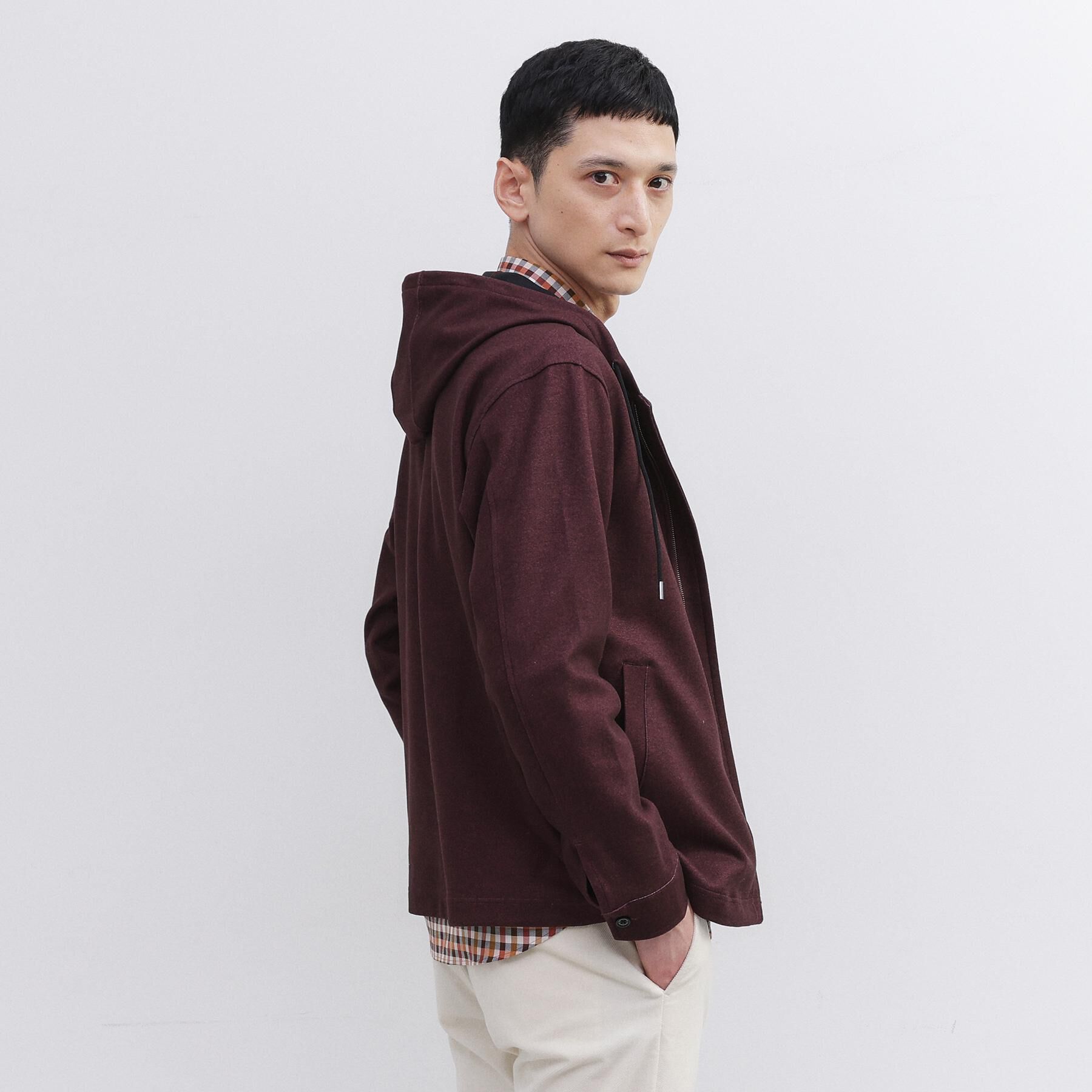 TAKEO KIKUCHI「【JUST ONE LAYER】ダウンファブリックZIPパーカー」|パーカー|