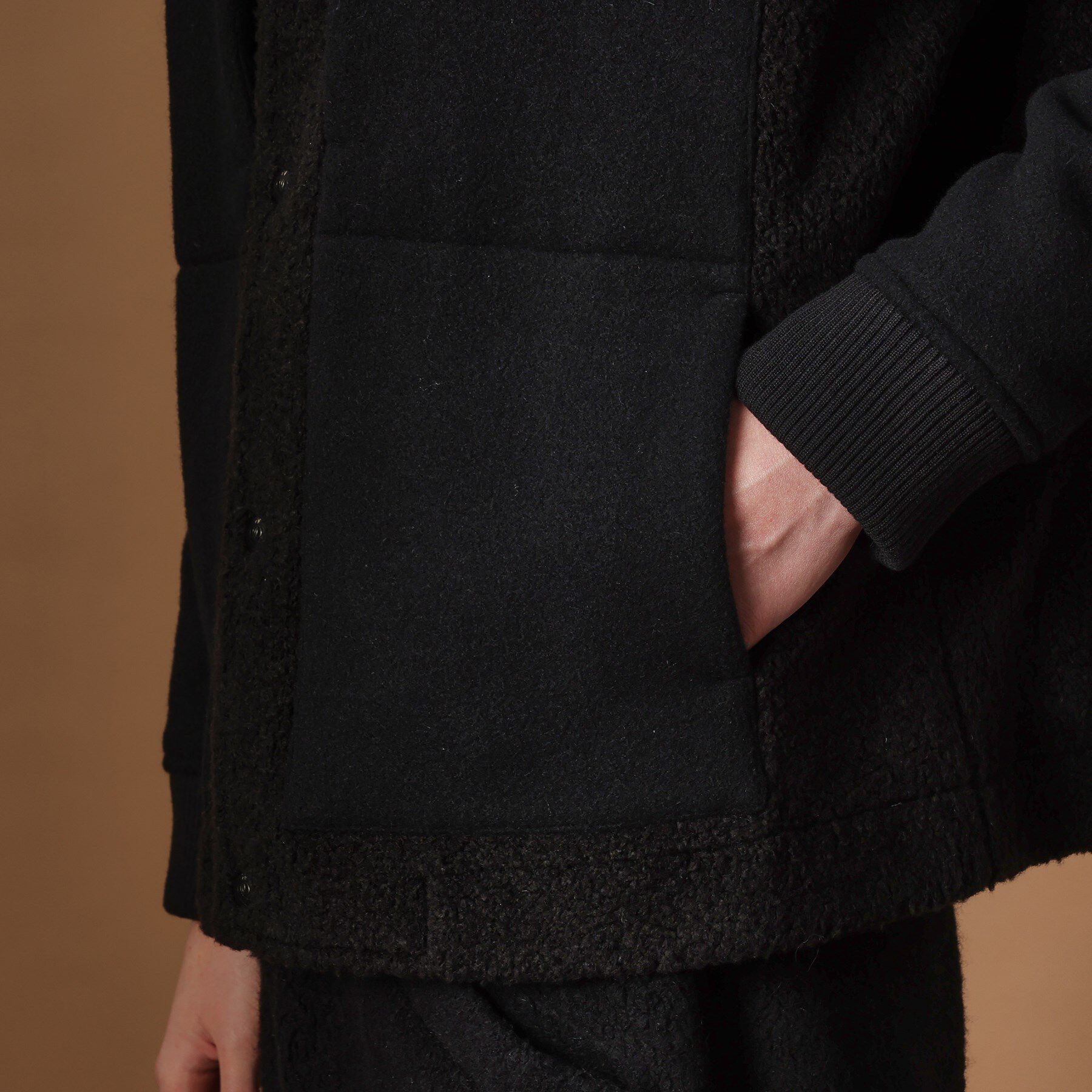 40CARATS&525「2重織りモッサボアパイル コンビブルゾン」|ブルゾン・スタジャン|