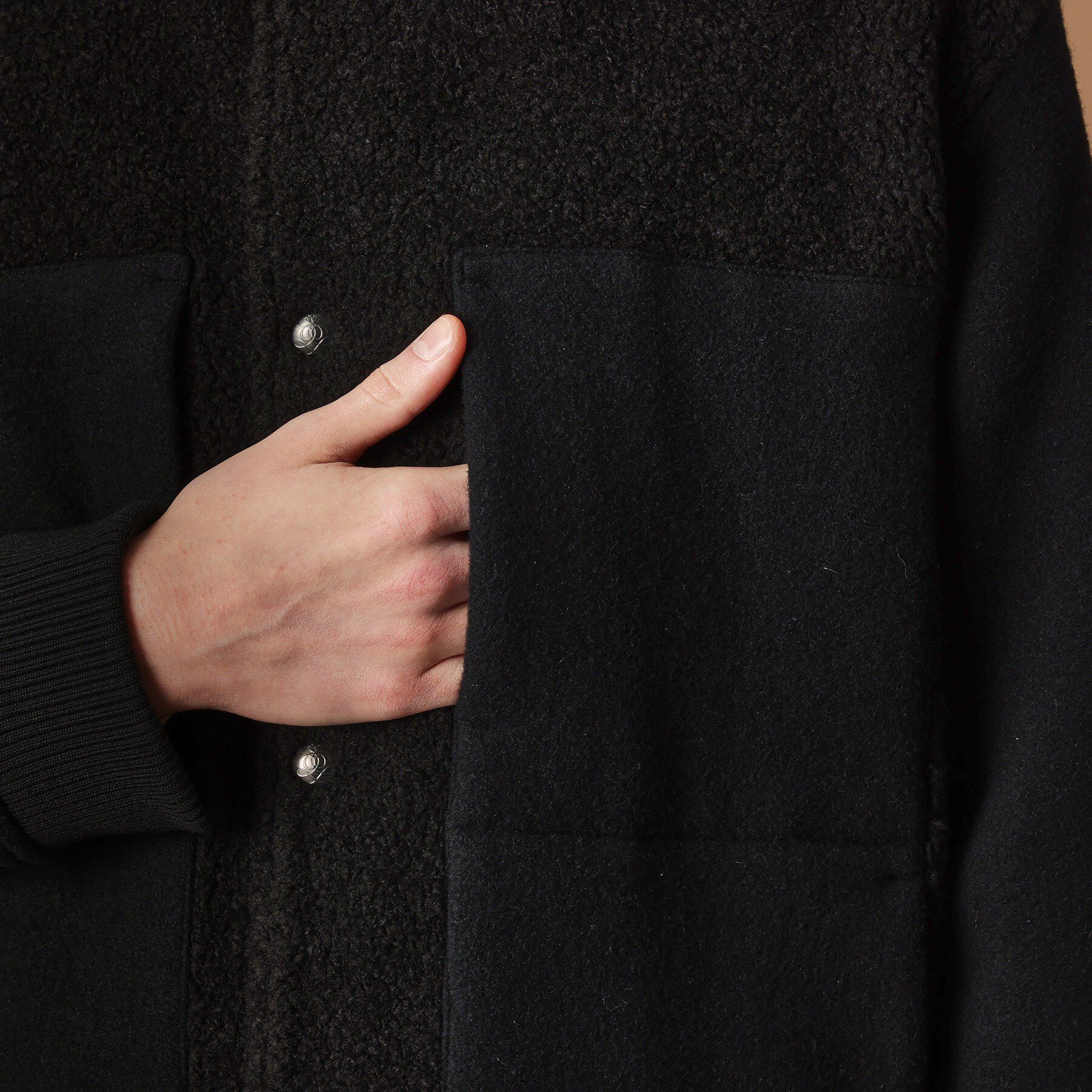 40CARATS&525「2重織りモッサボアパイル コンビブルゾン」|ブルゾン・スタジャン|