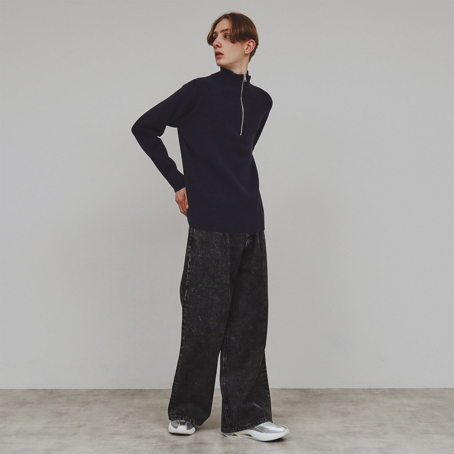 tk.TAKEO KIKUCHI「もちもちハーフジップニット」|ニット・セーター|