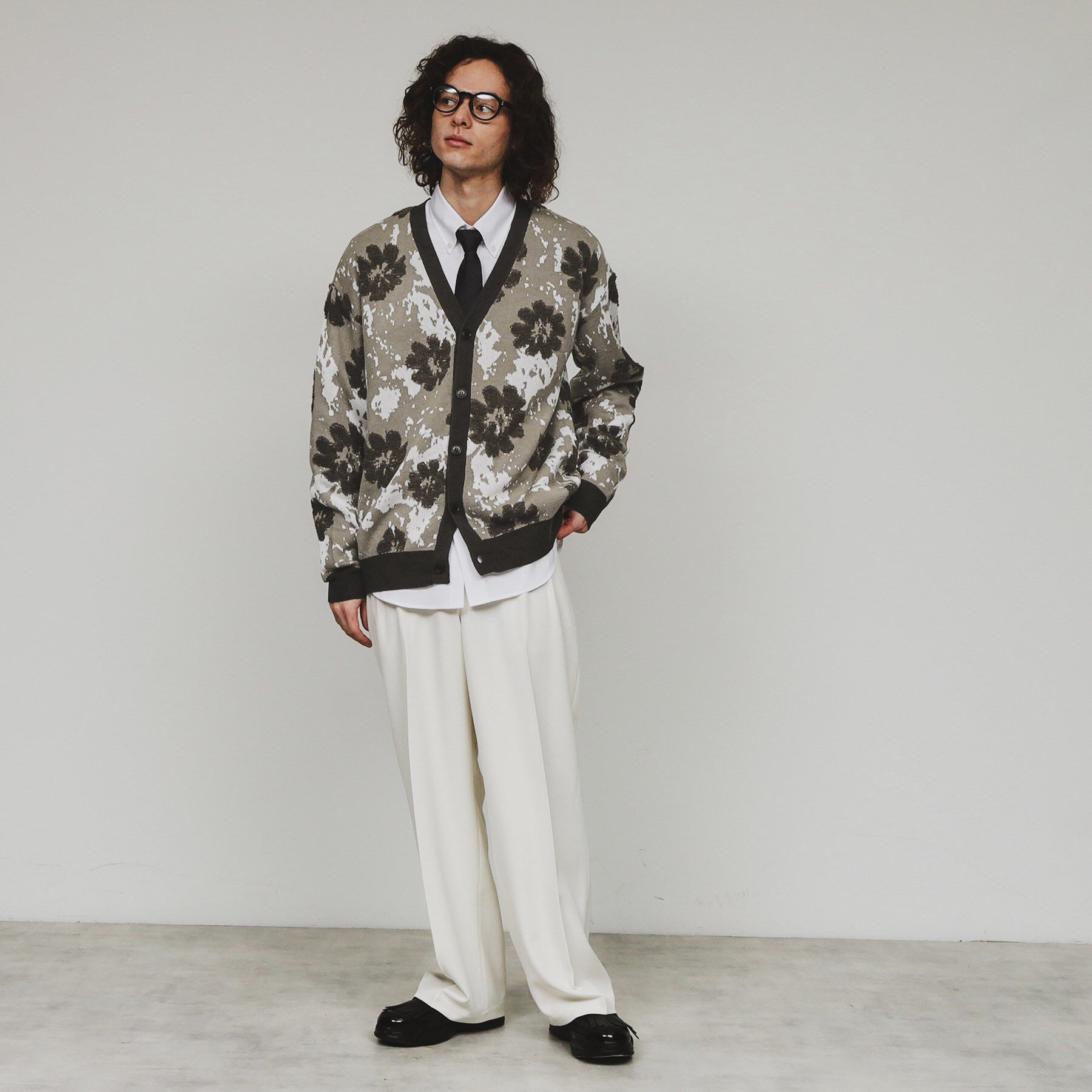 tk.TAKEO KIKUCHI「フラワージャカードカーディガン」|カーディガン|