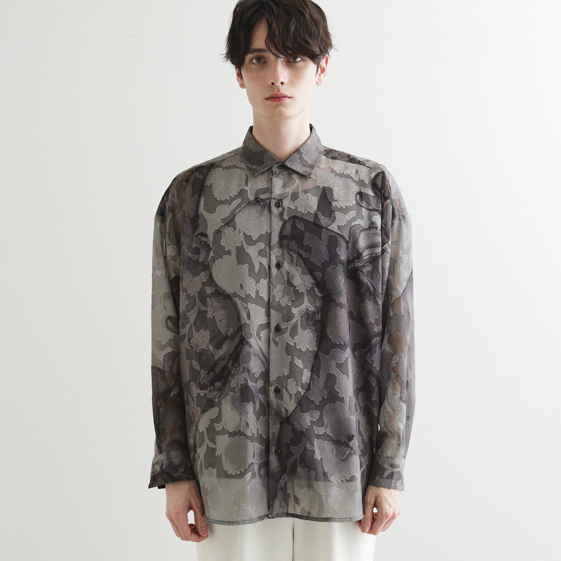 tk.TAKEO KIKUCHI「シアーフラワーシャツ」|シャツ・ブラウス|