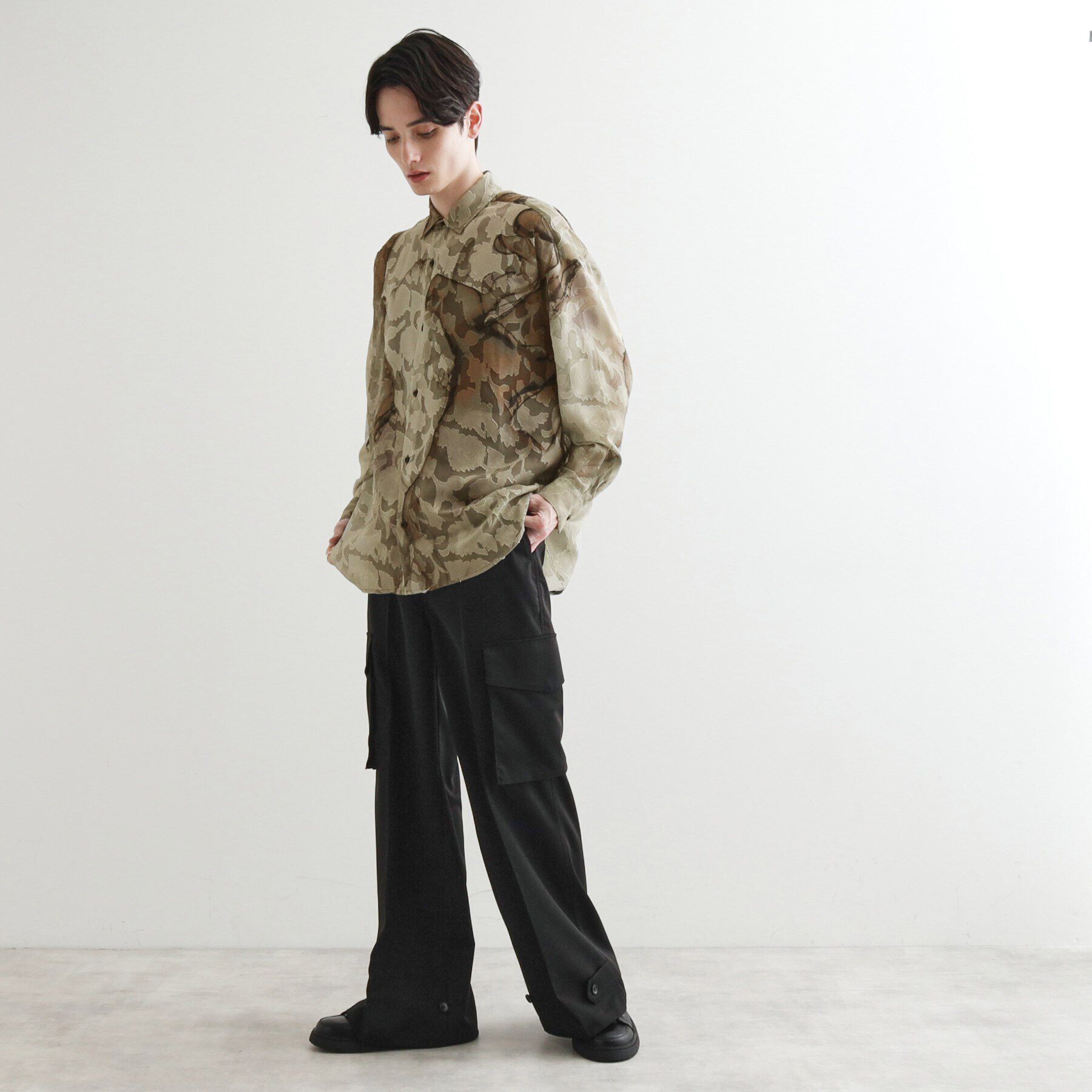 tk.TAKEO KIKUCHI「シアーフラワーシャツ」|シャツ・ブラウス|