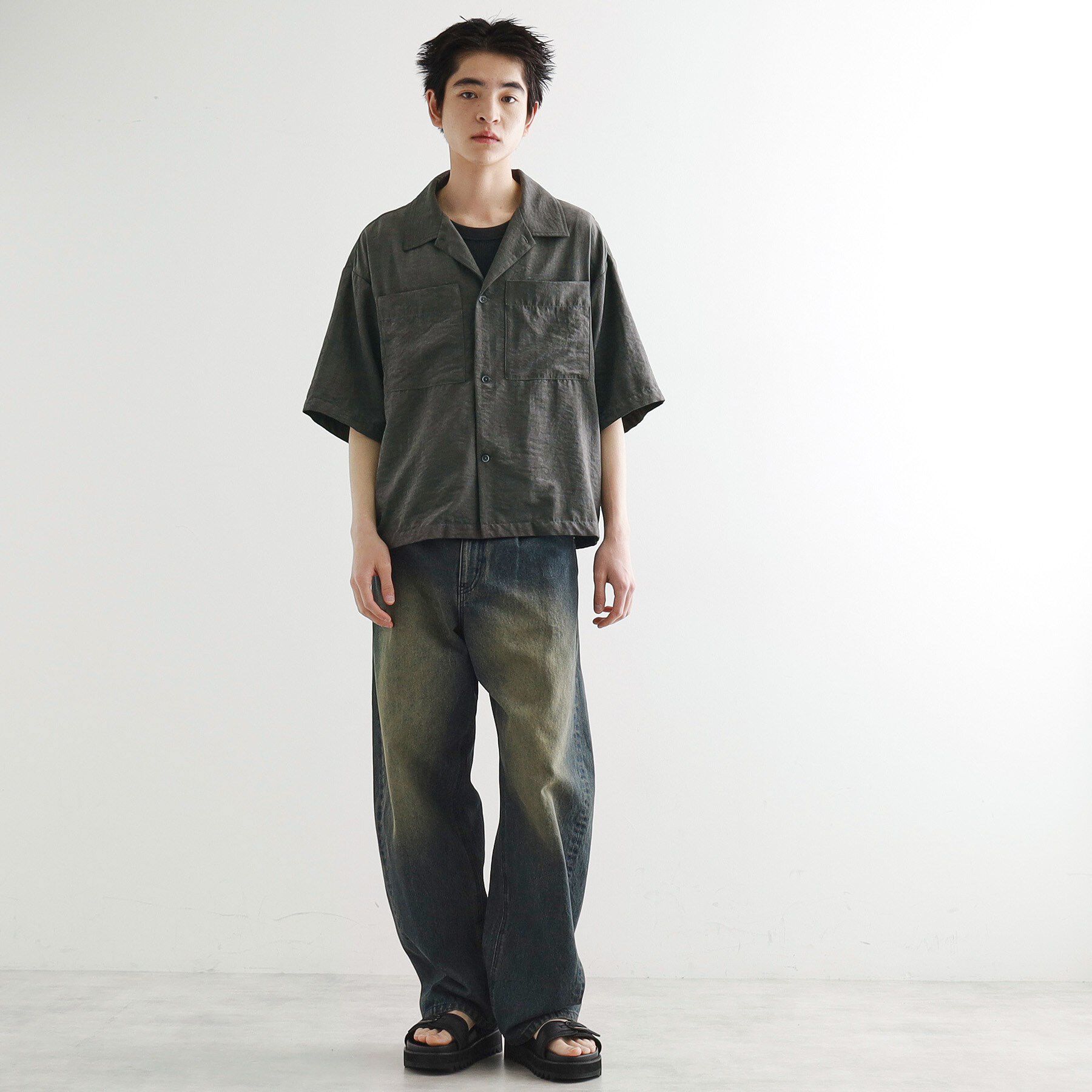 tk.TAKEO KIKUCHI「ヴィンテージライククロップドシャツ」|シャツ・ブラウス|