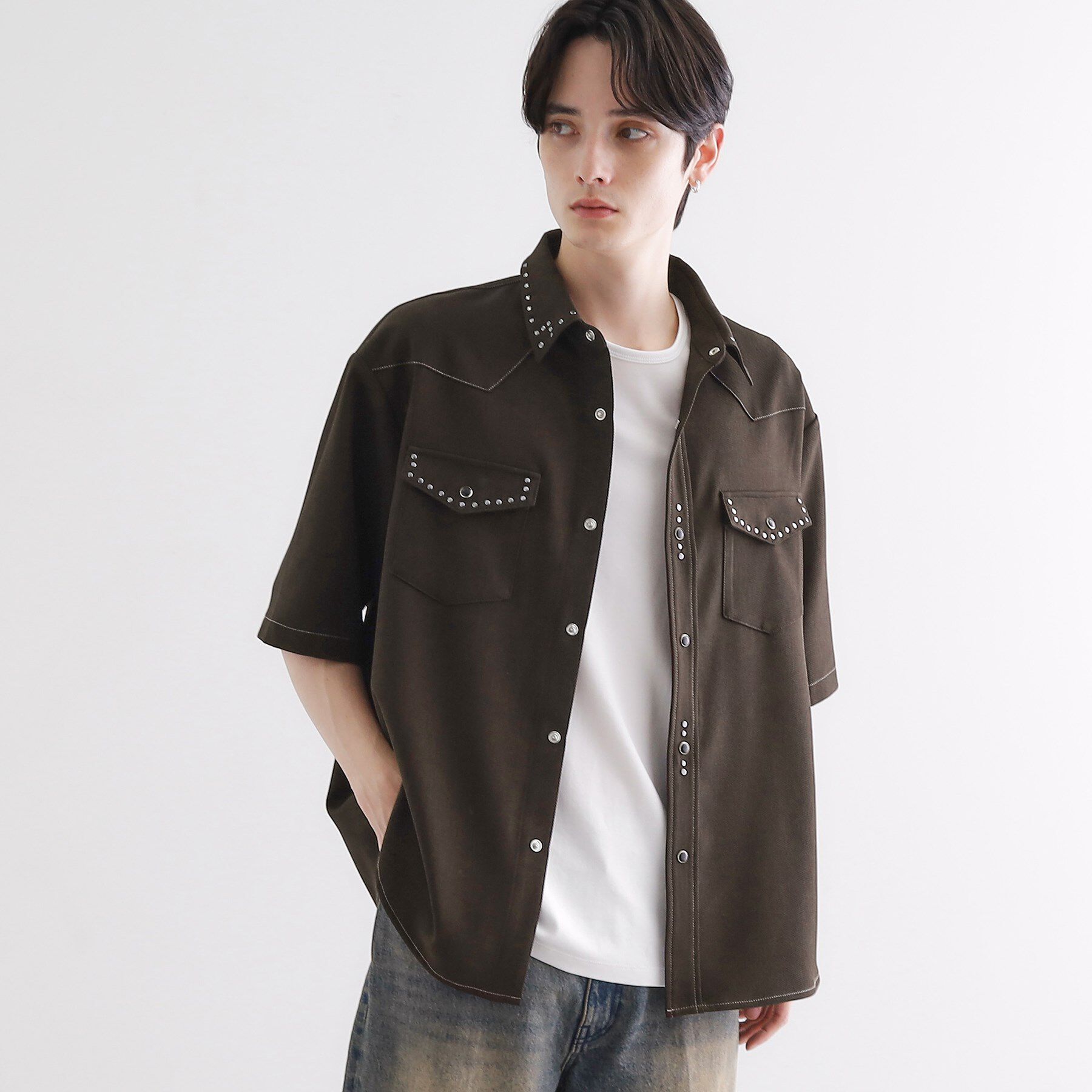 tk.TAKEO KIKUCHI「ウェスタンスタッズシャツ」|シャツ・ブラウス|