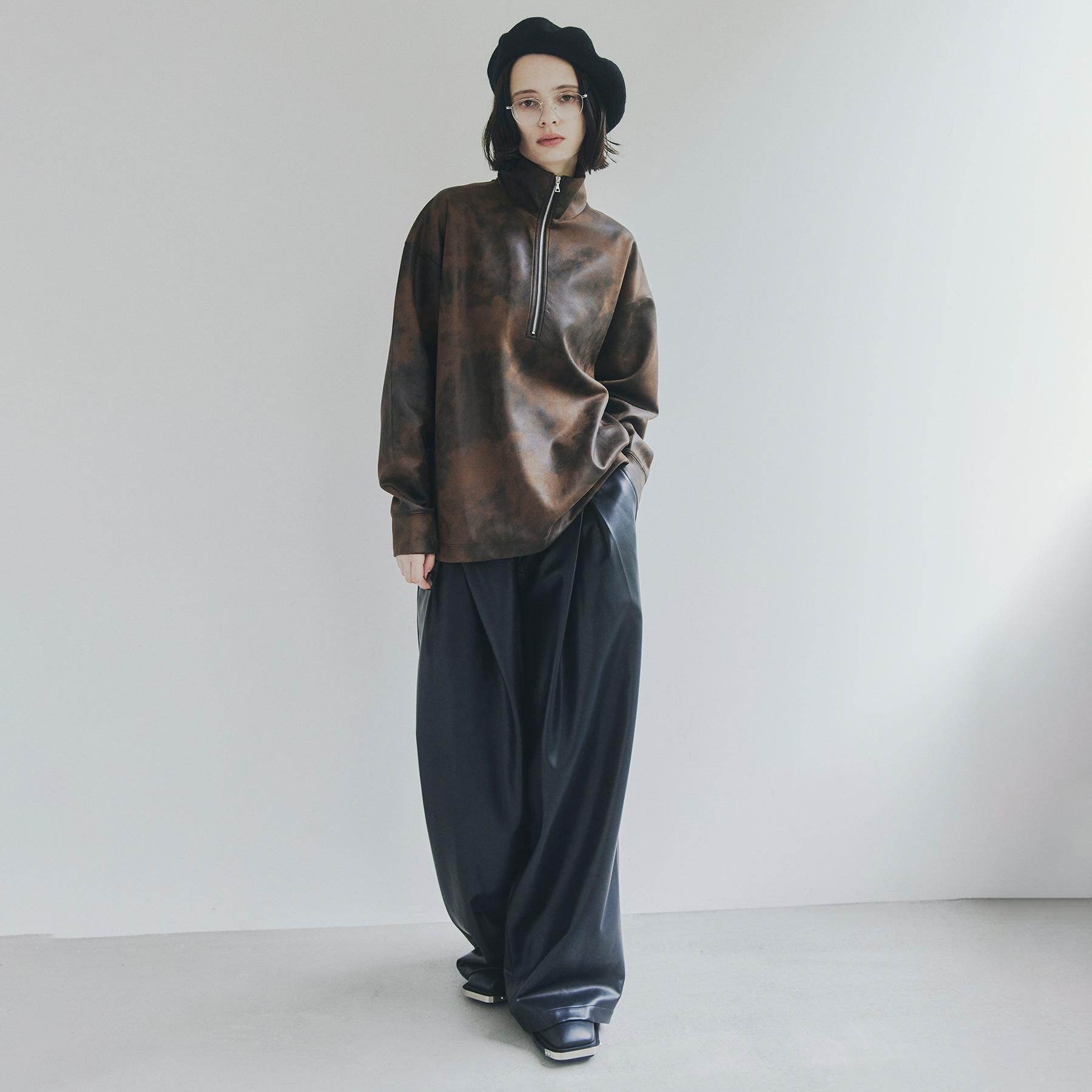 tk.TAKEO KIKUCHI「ヴィンテージライクプリント ハーフジッププルオーバー」|Tシャツ・カットソー|