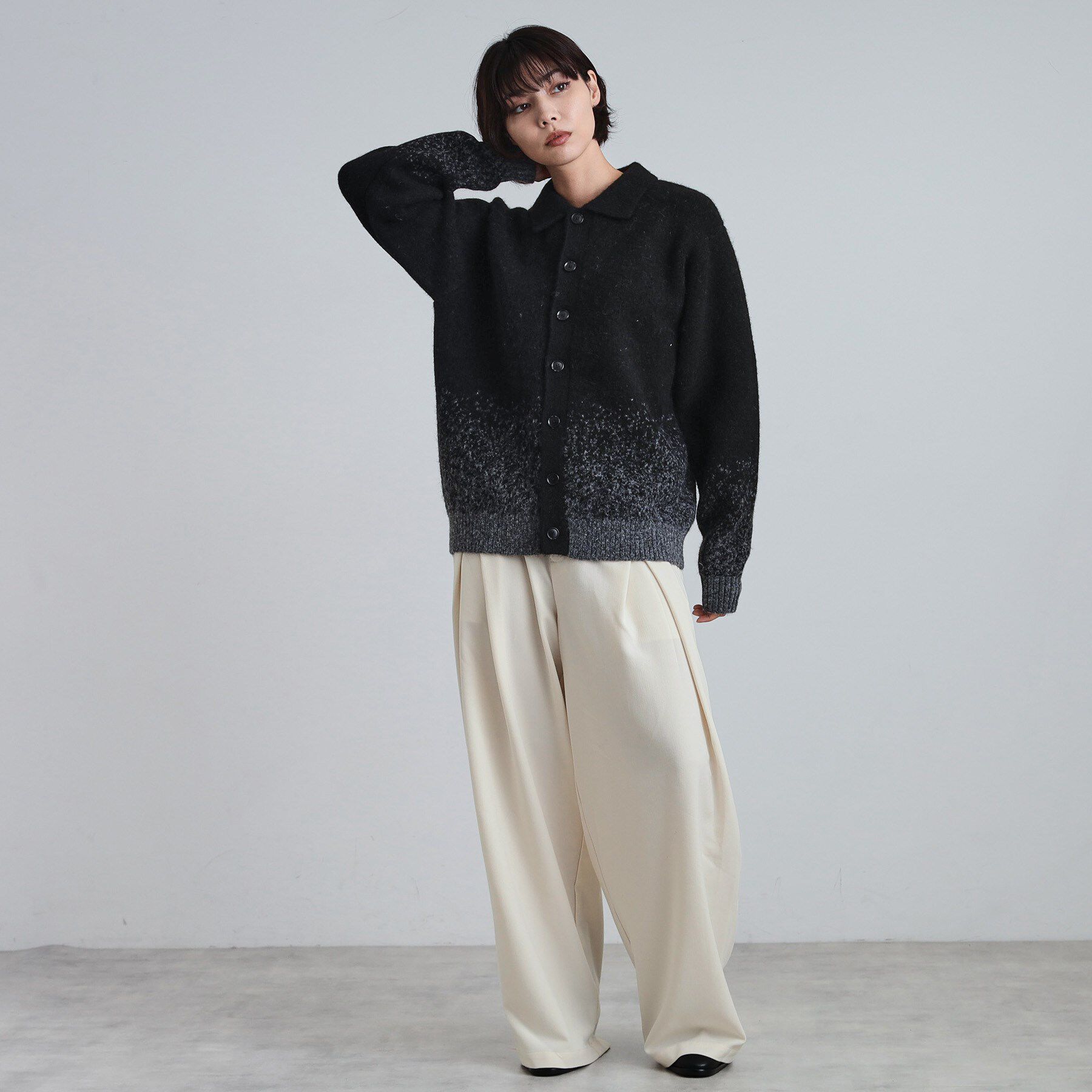 tk.TAKEO KIKUCHI「ミスティーシャギーカーディガン」|カーディガン|