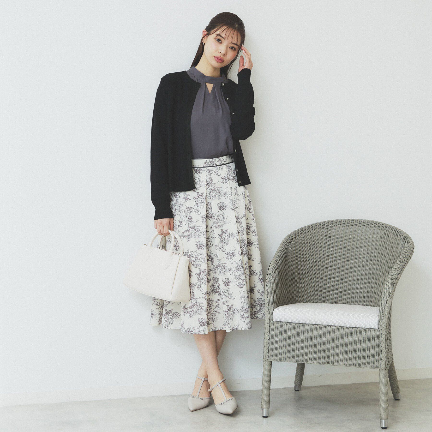 index「ラメトリムカーディガン【洗濯機洗い可】」|カーディガン|