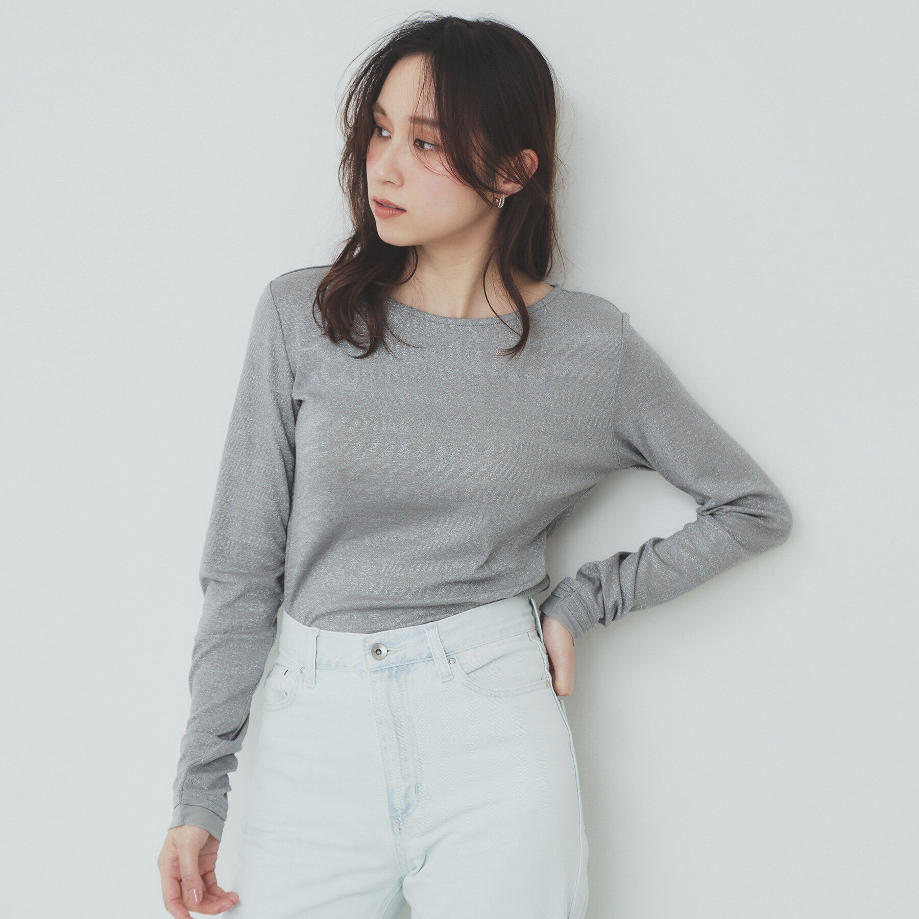 index「ラメシアーチュールトップス【洗濯機洗い可】」|Tシャツ・カットソー|