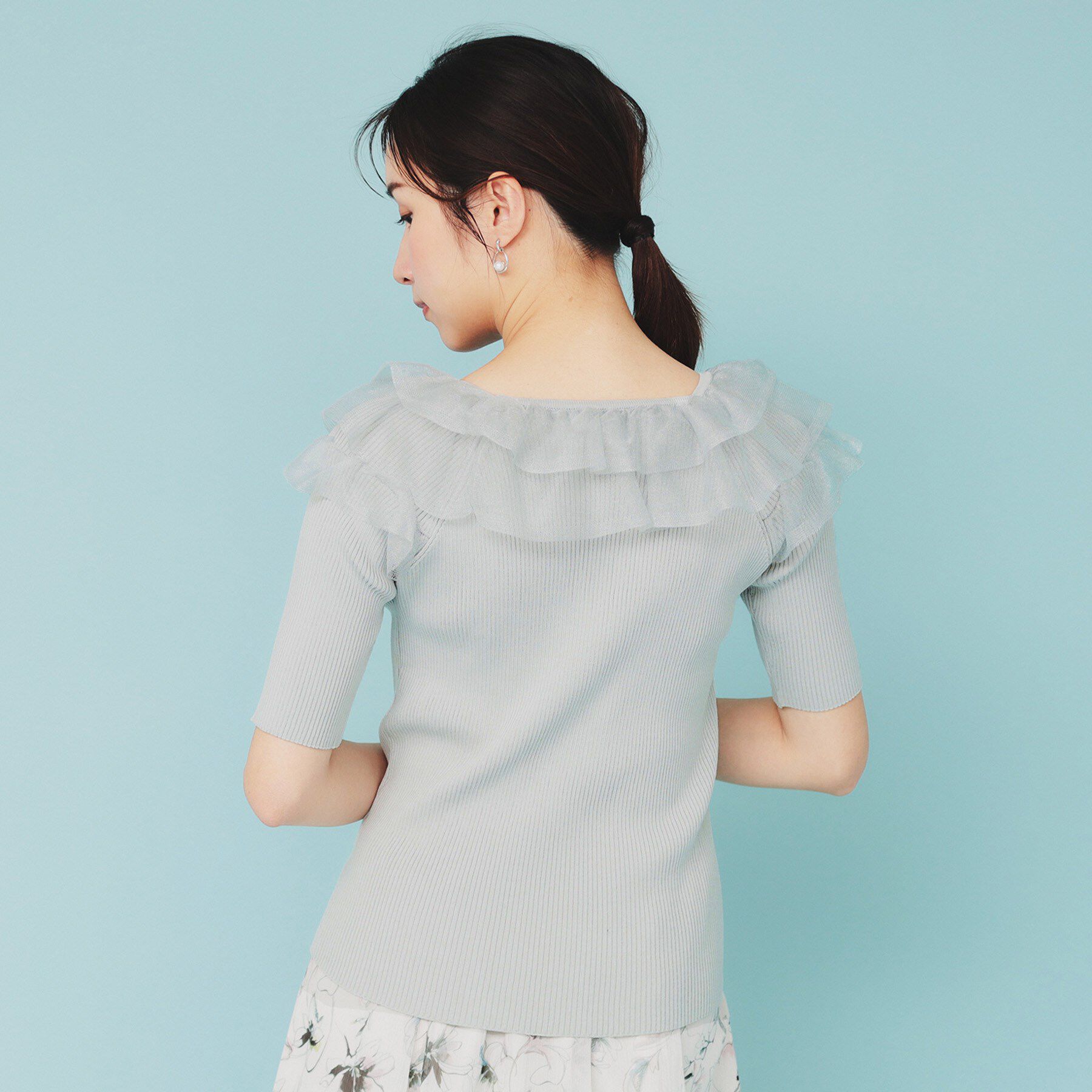 index「シアーラメフリルニット【洗濯機洗い可】」|ニット・セーター|